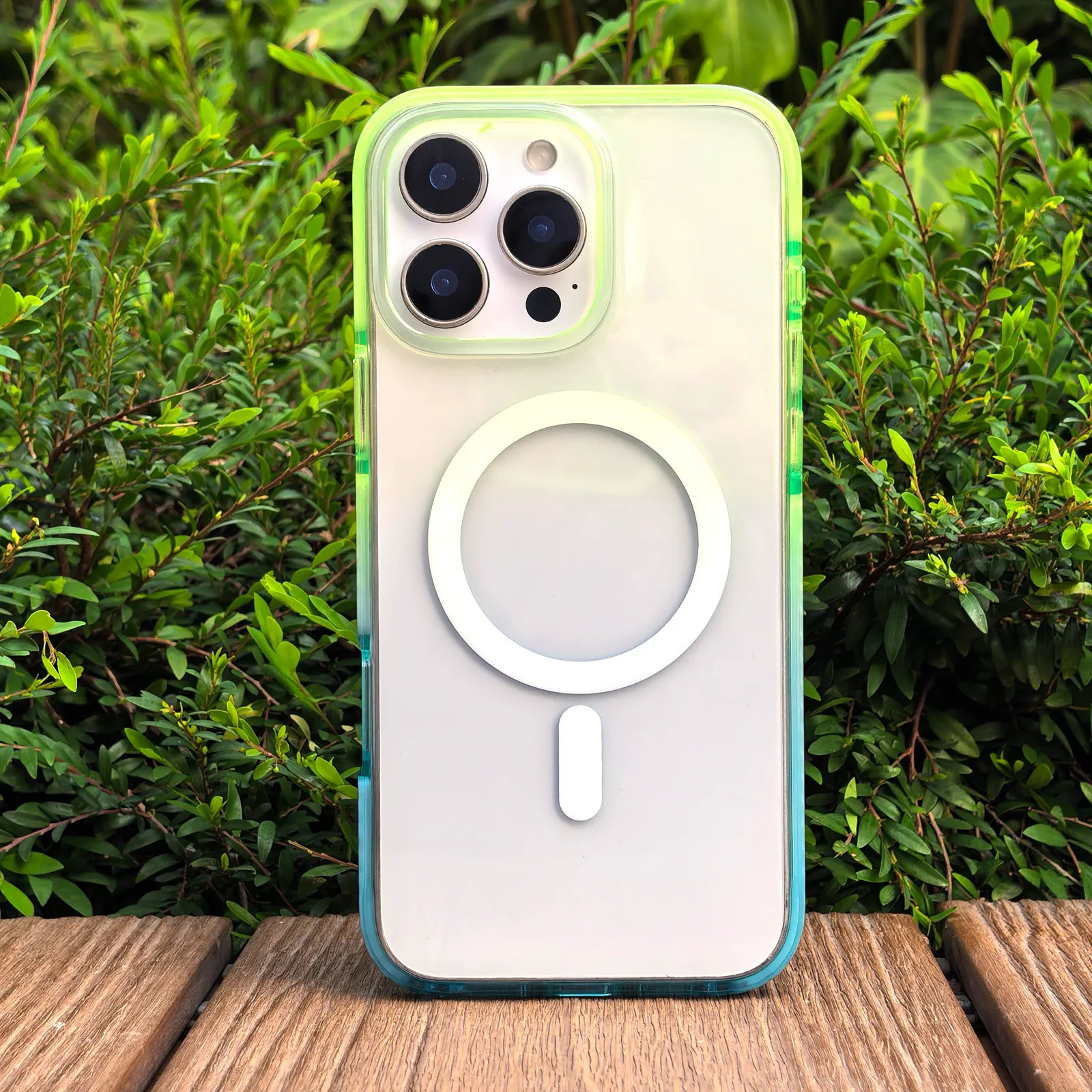 Color Clash Fantasia Blue Clear Phone Case MagSafe Grip Set