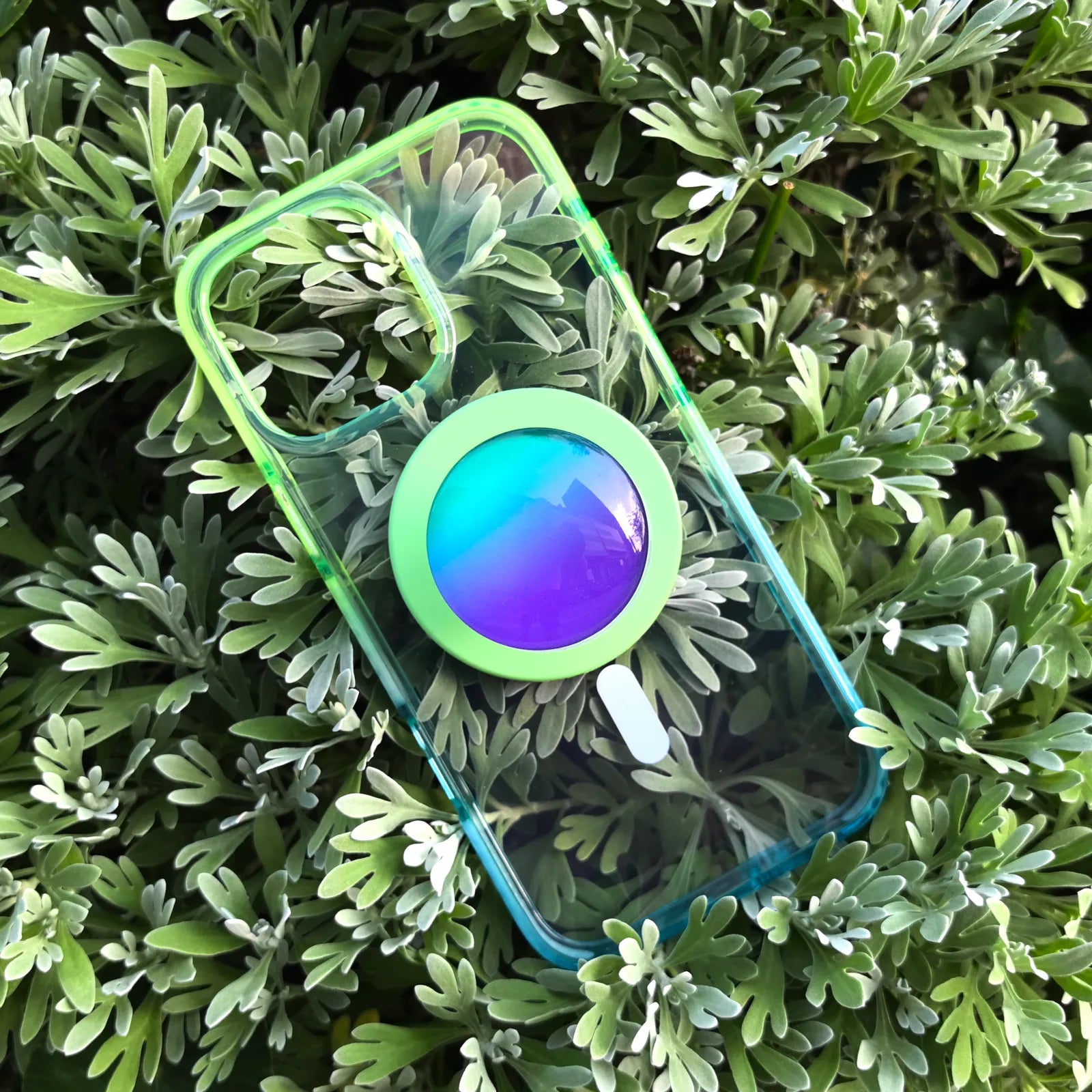 Color Clash Fantasia Blue Clear Phone Case MagSafe Grip Set