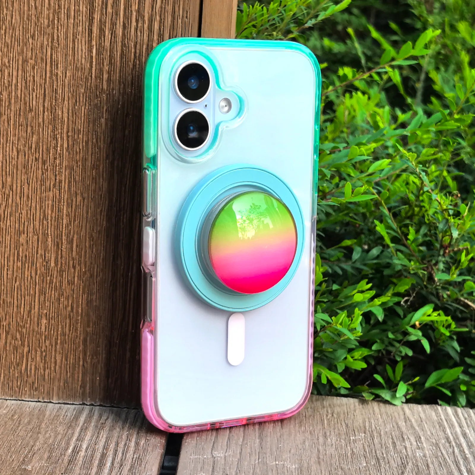 Color Clash Fantasia Clear Phone Case MagSafe Grip Set