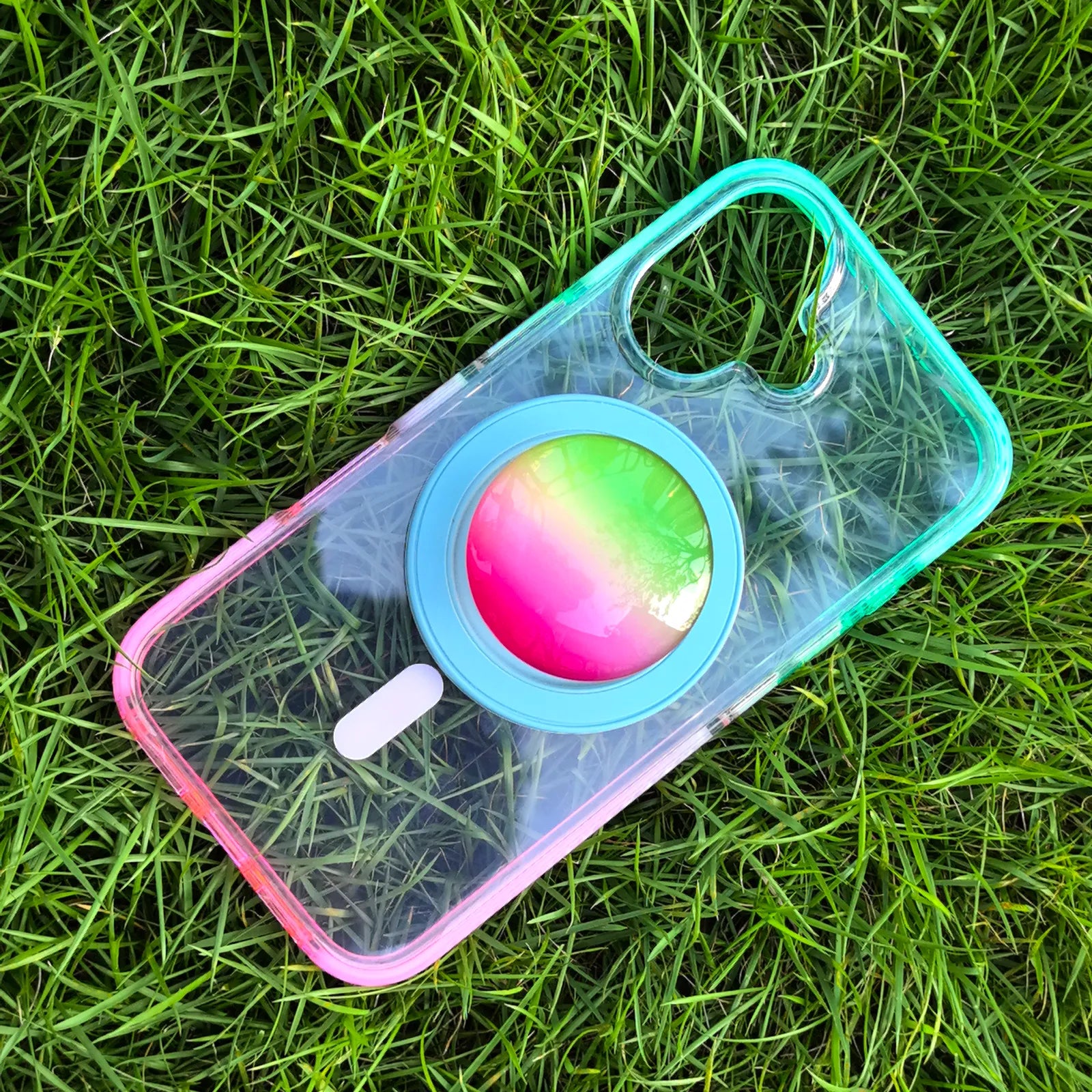 Color Clash Fantasia Clear Phone Case MagSafe Grip Set
