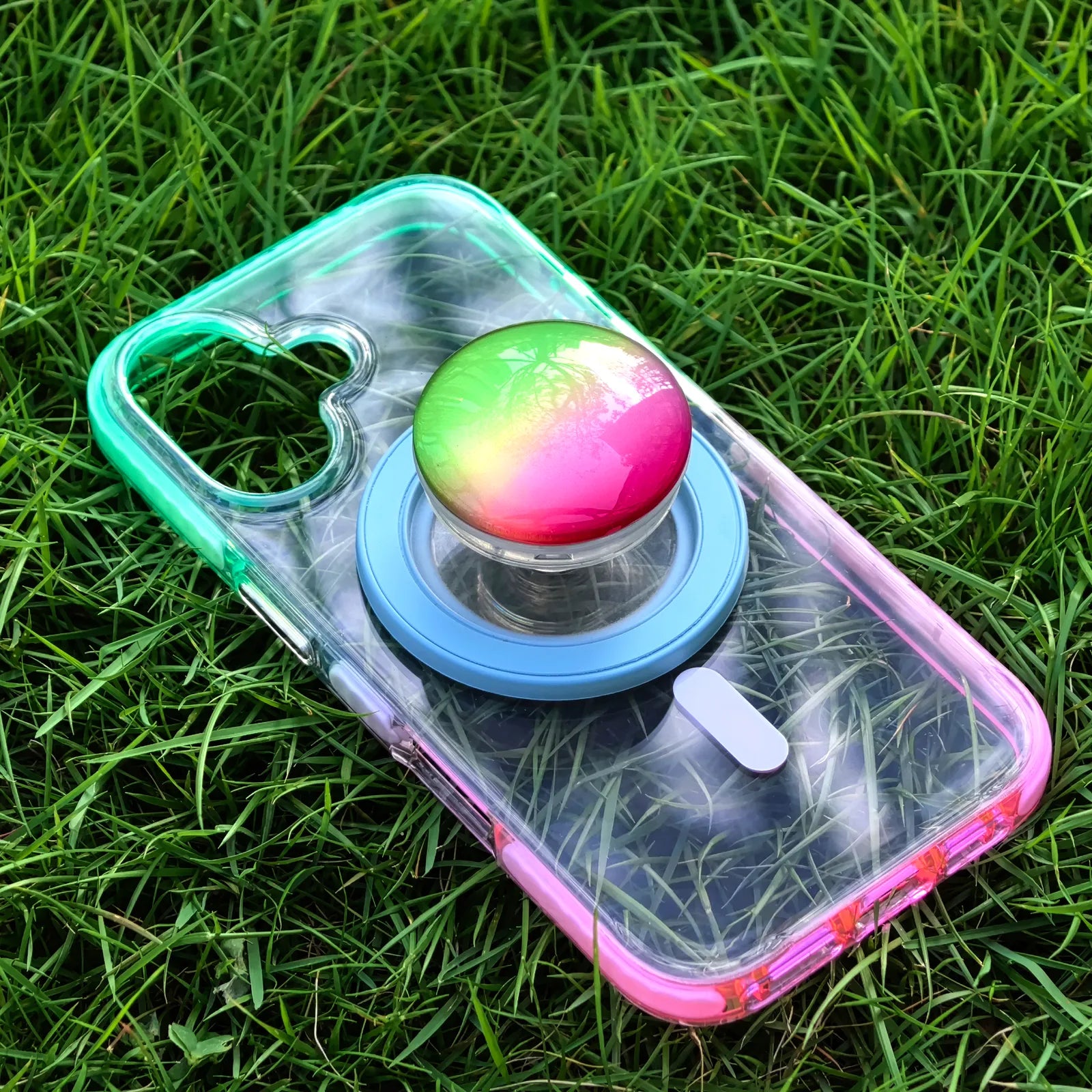 Color Clash Fantasia Clear Phone Case MagSafe Grip Set