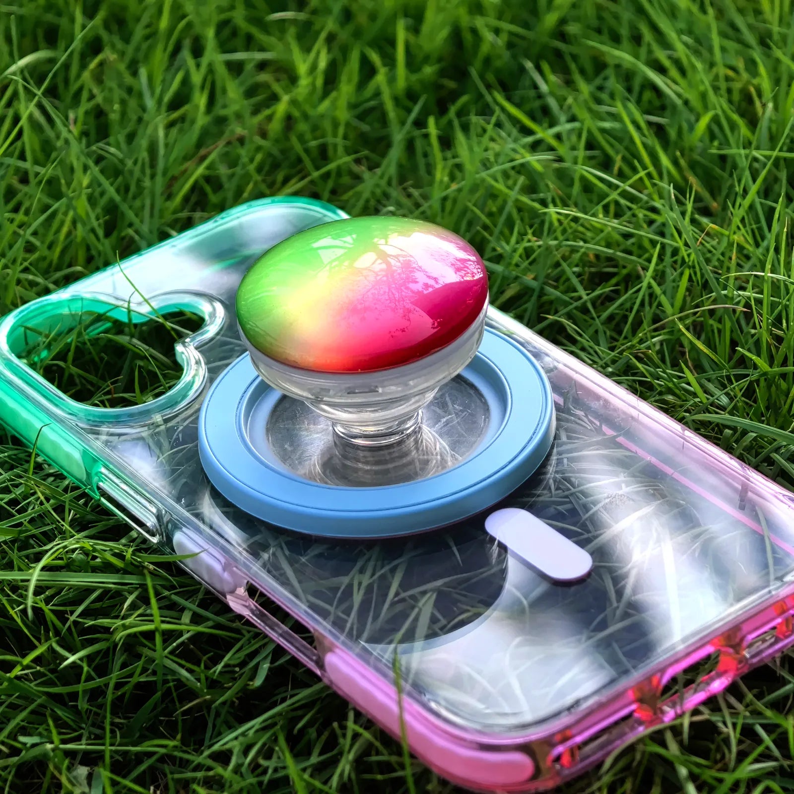 Color Clash Fantasia Clear Phone Case MagSafe Grip Set