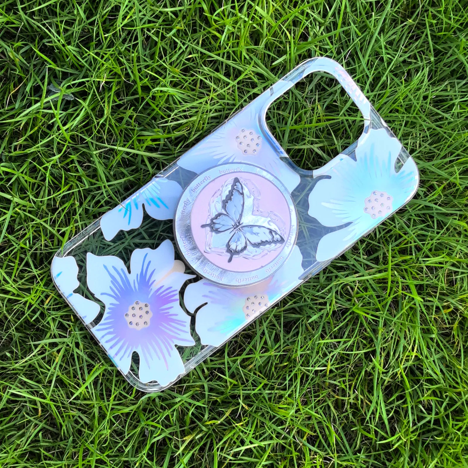 Floral Sea Phone Case MagSafe Grip Set