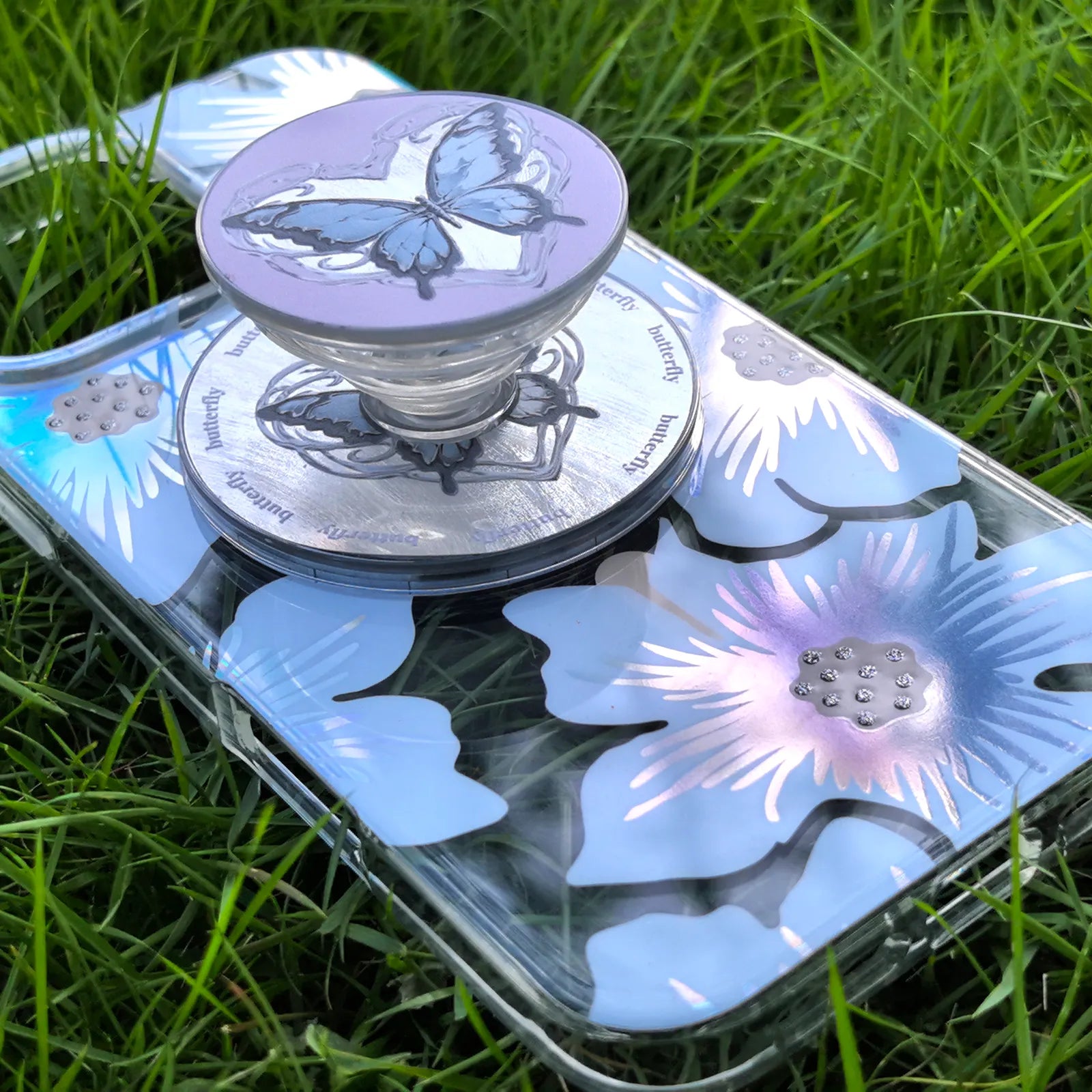Floral Sea Phone Case MagSafe Grip Set