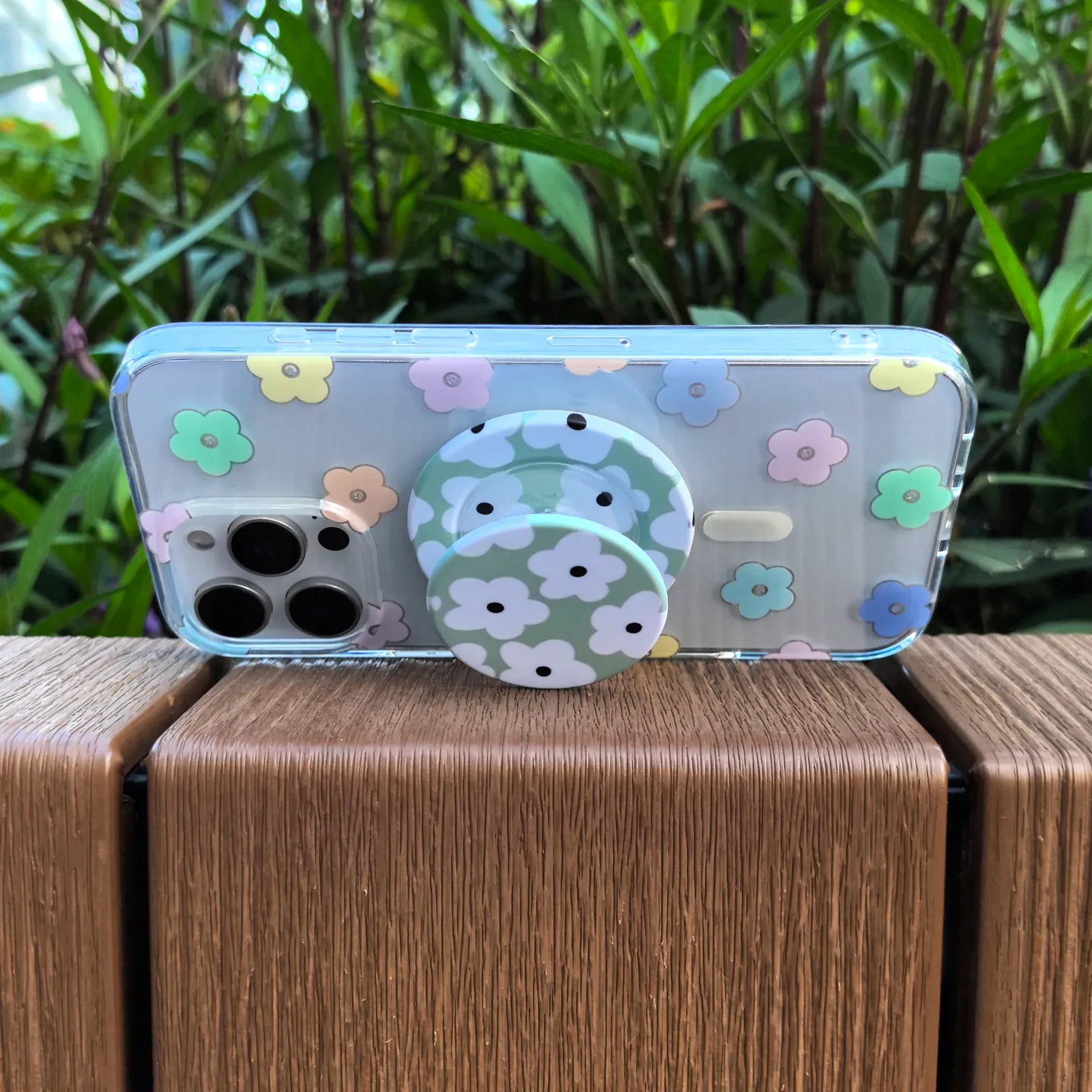 Colorful Floral Phone Case MagSafe Grip Set