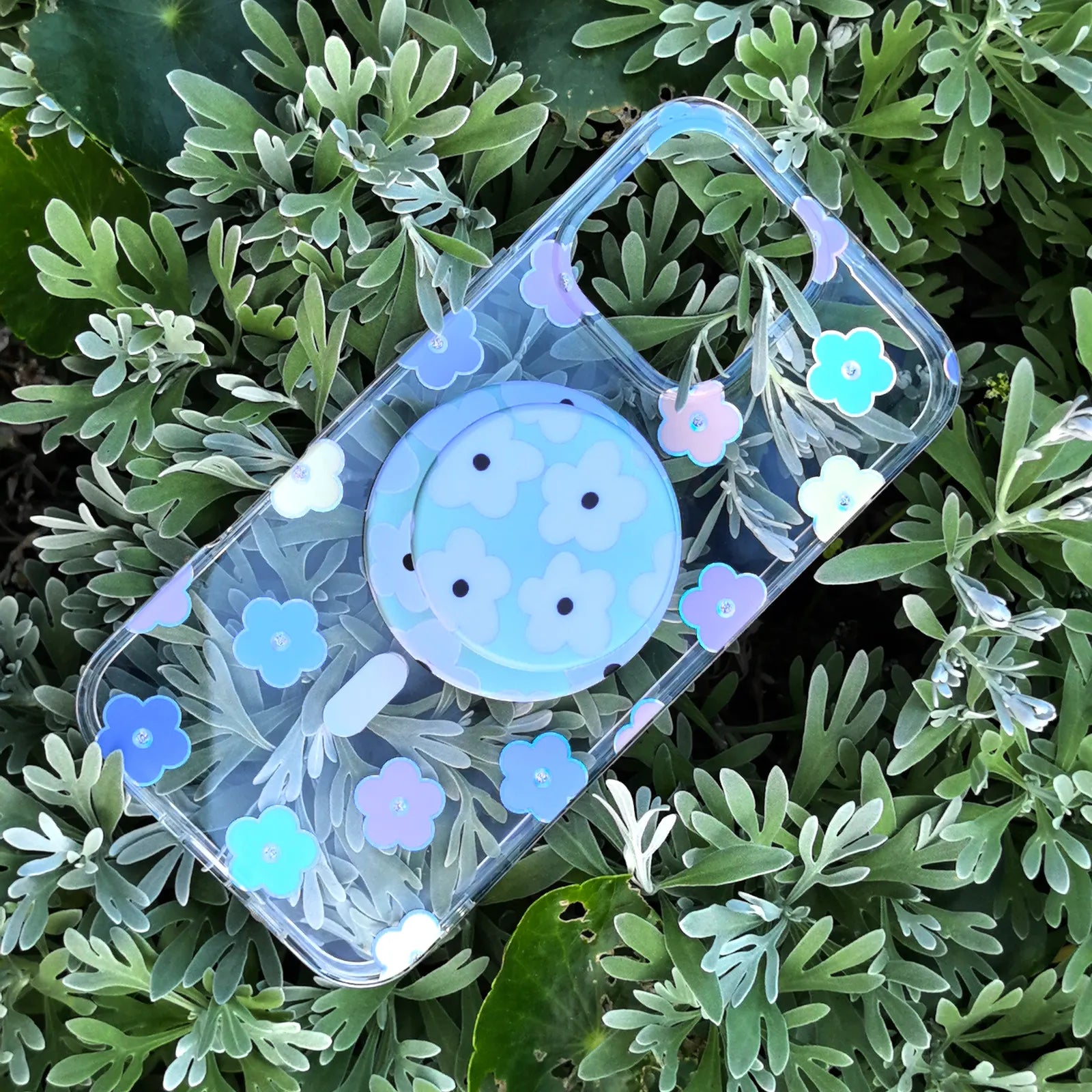 Colorful Floral Phone Case MagSafe Grip Set