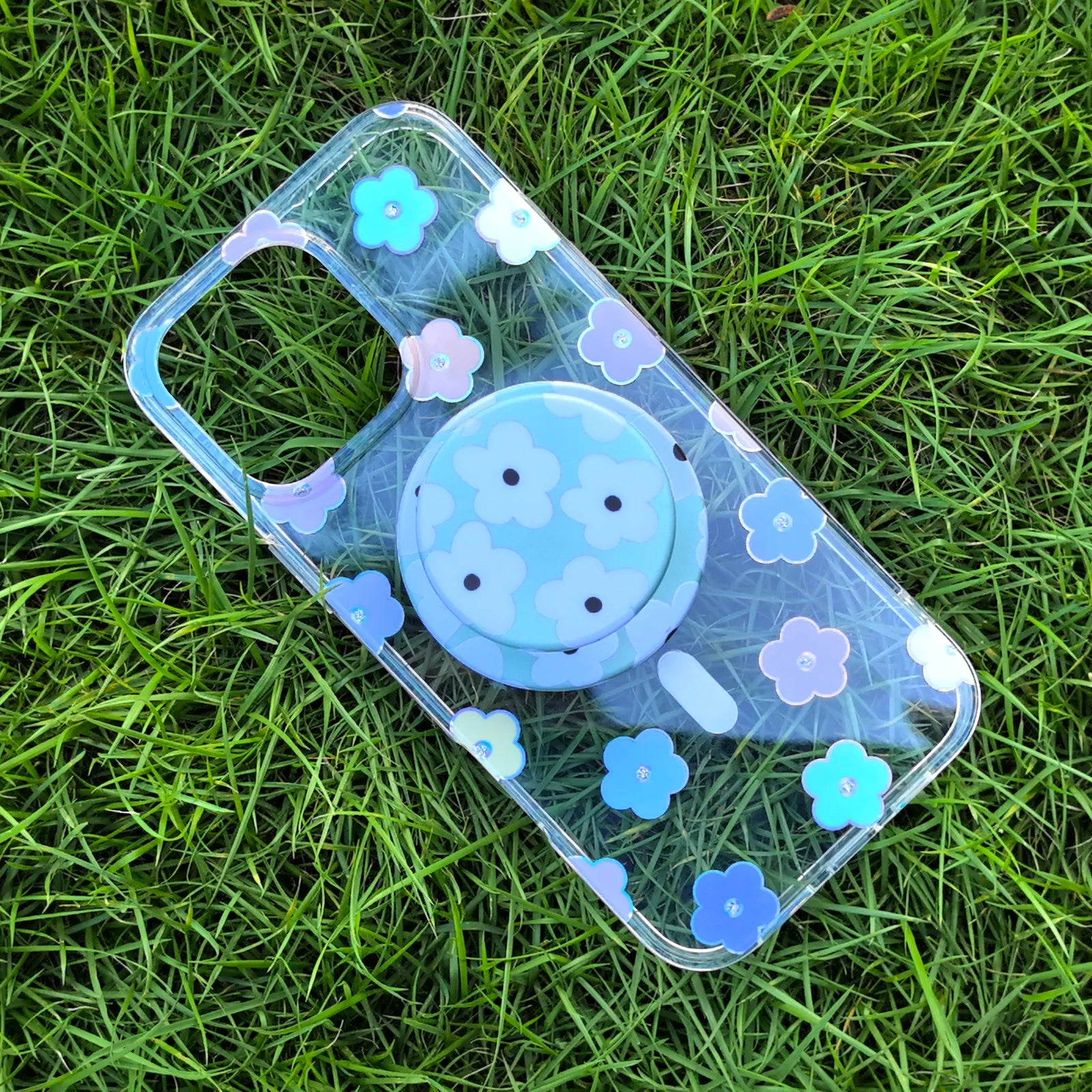 Colorful Floral Phone Case MagSafe Grip Set