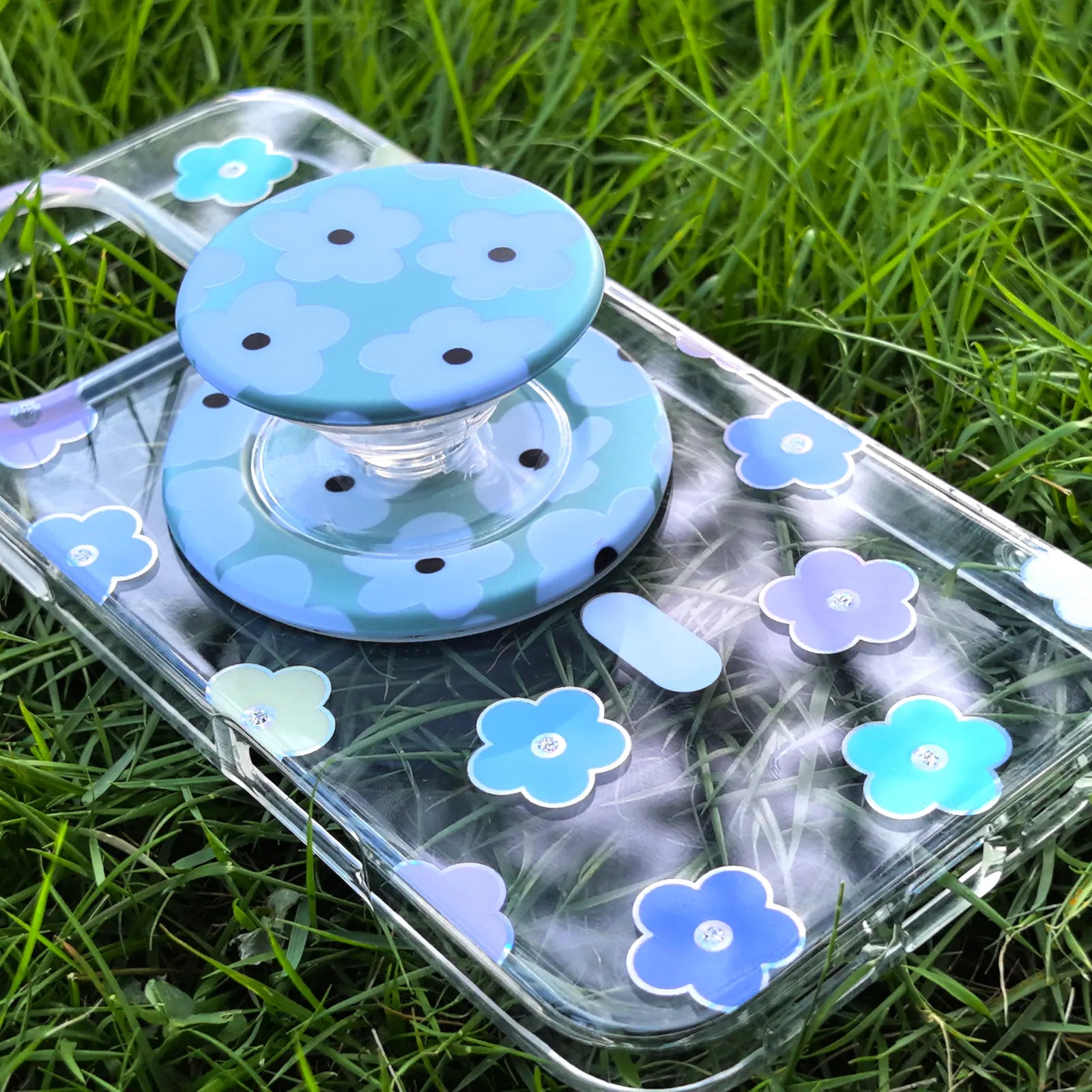 Colorful Floral Phone Case MagSafe Grip Set