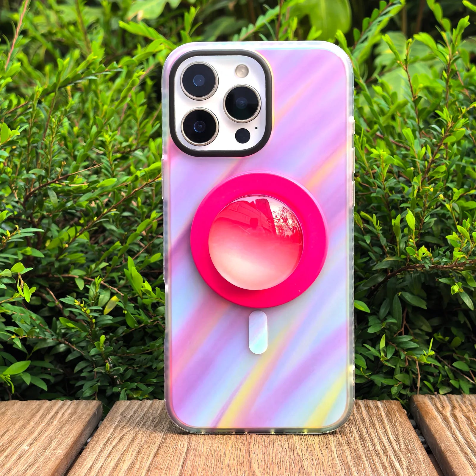 Fantasia Clear Colorful Phone Case MagSafe Grip Set