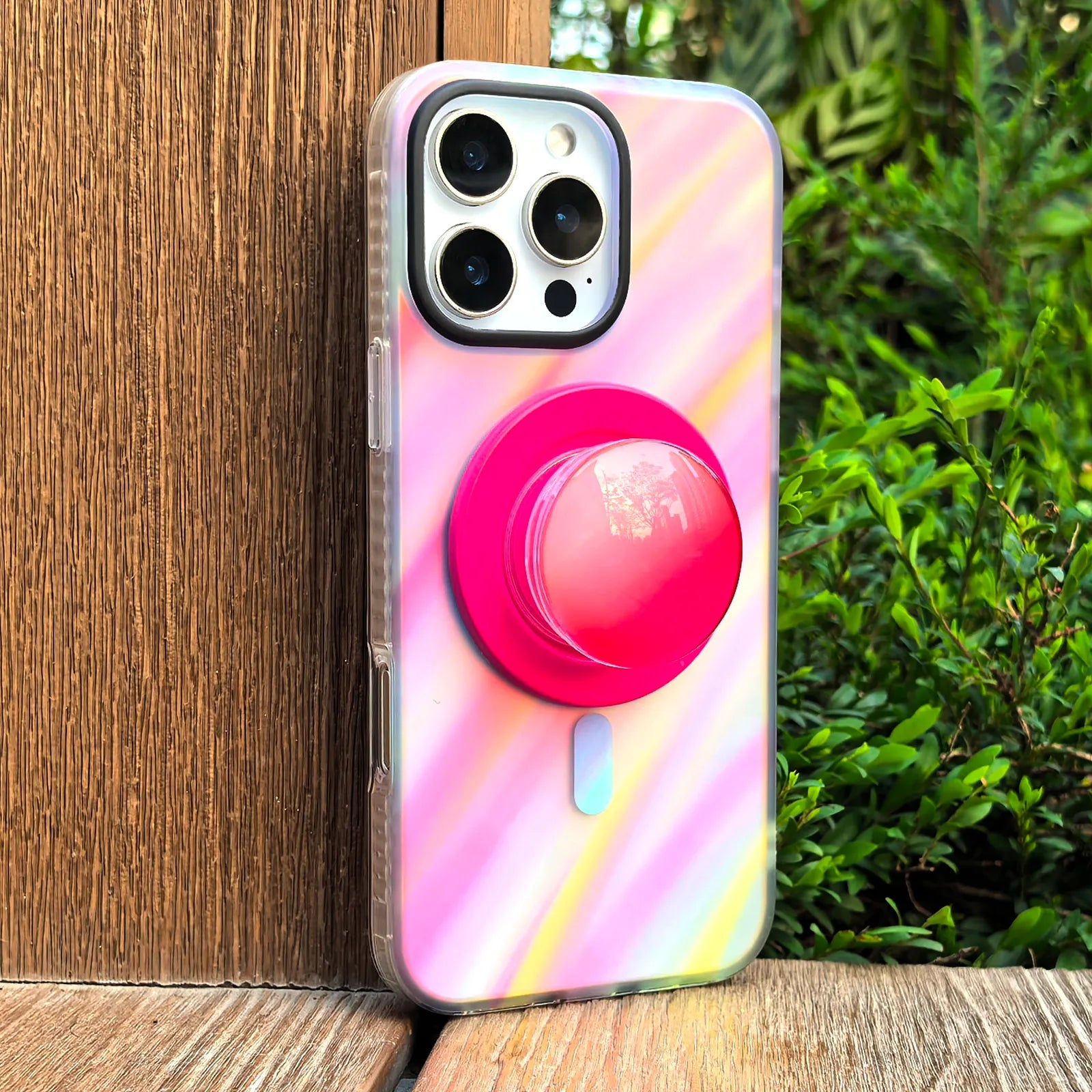 Fantasia Clear Colorful Phone Case MagSafe Grip Set
