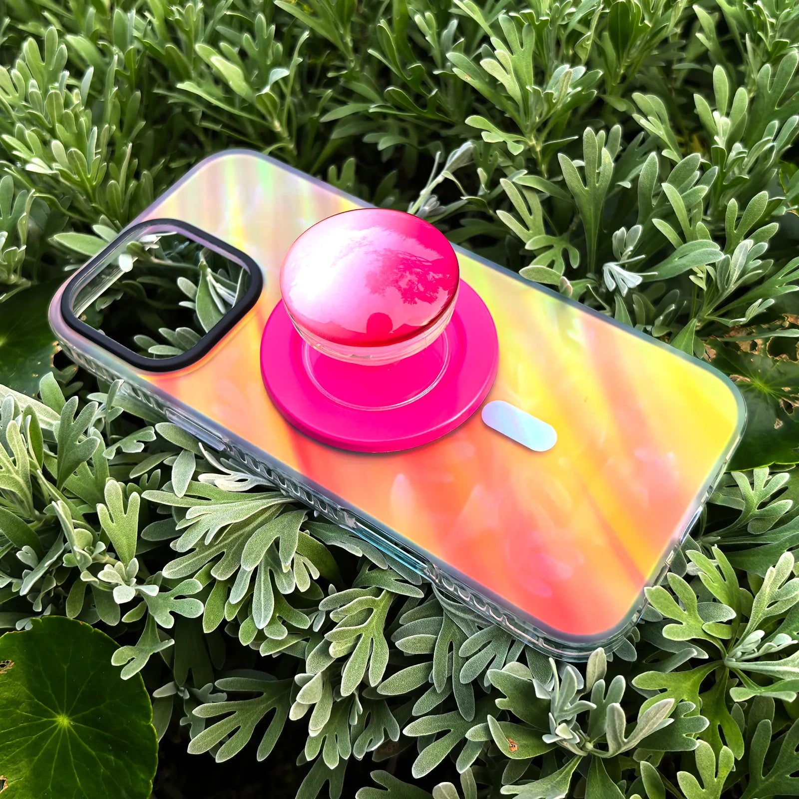 Fantasia Clear Colorful Phone Case MagSafe Grip Set