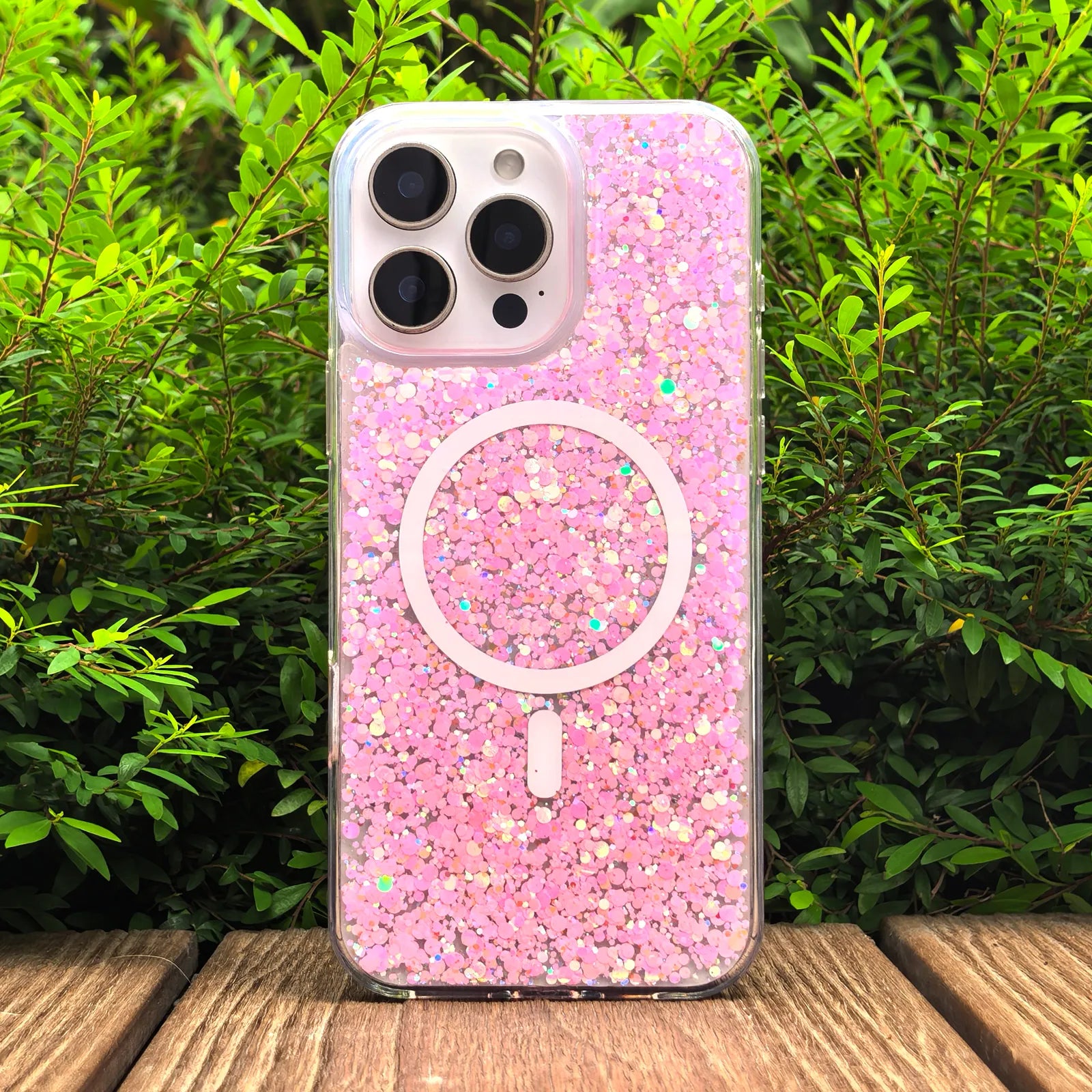 All That Glitter Pink Phone Case MagSafe Grip Set