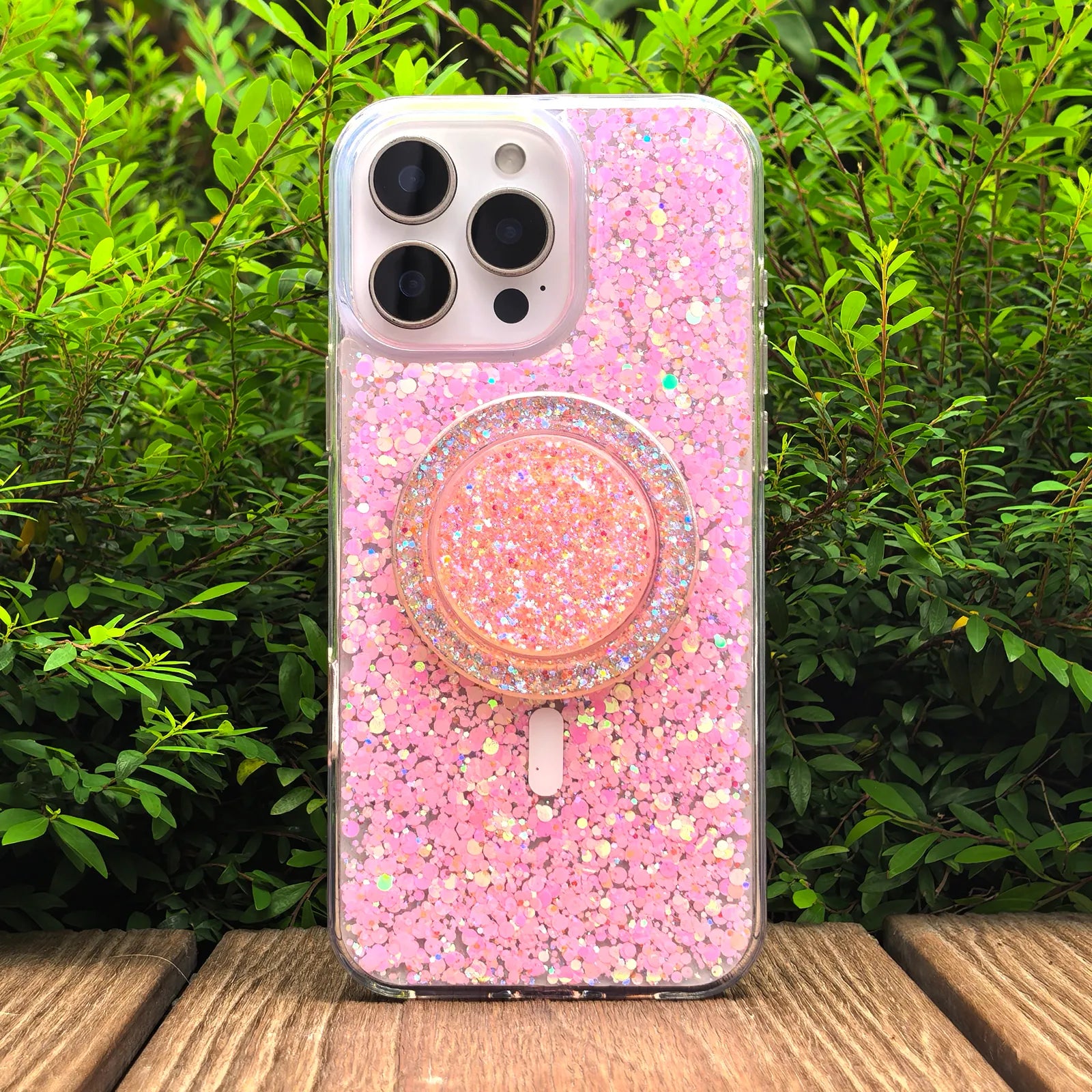 All That Glitter Pink Phone Case MagSafe Grip Set
