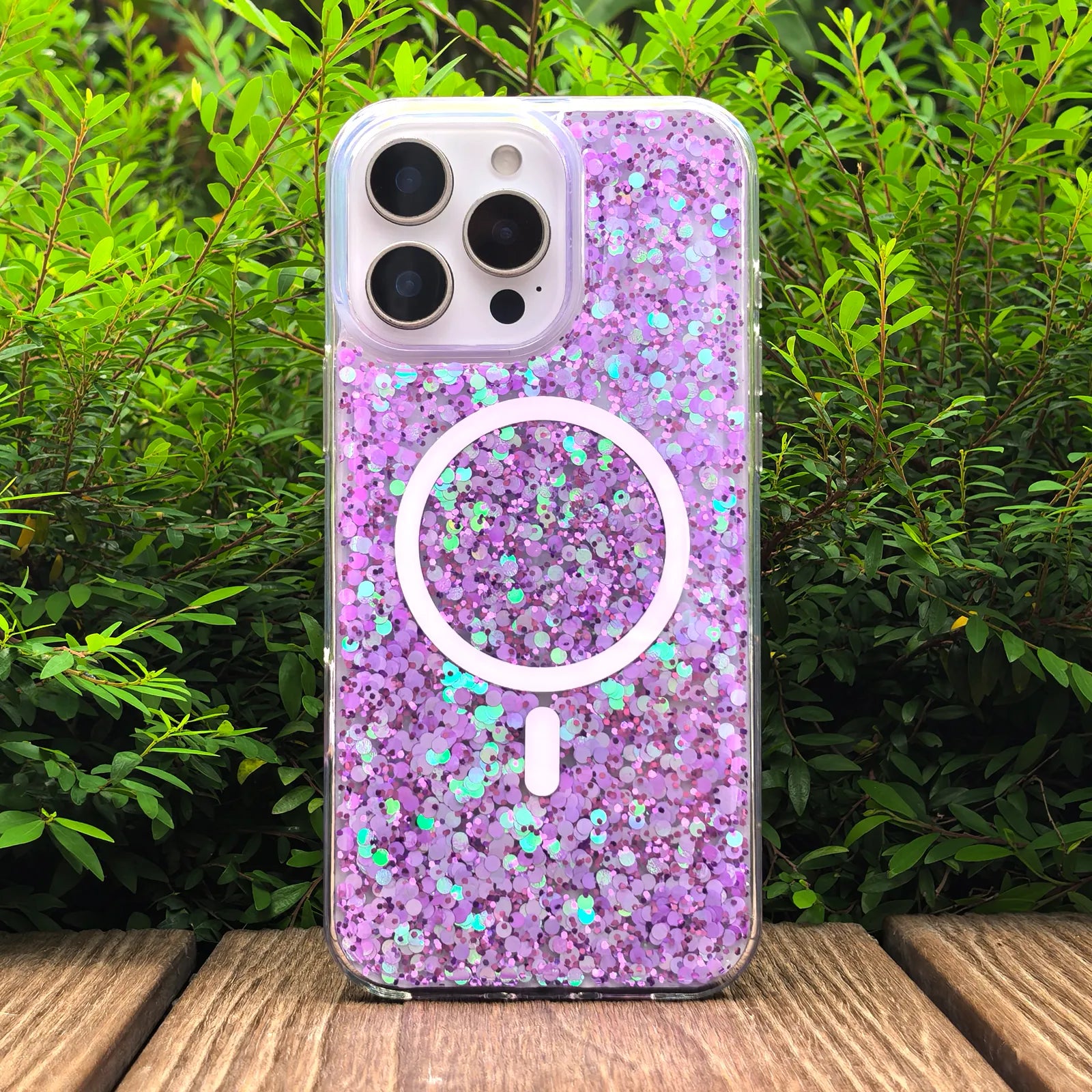 All That Glitter Purple Phone Case MagSafe Grip Set