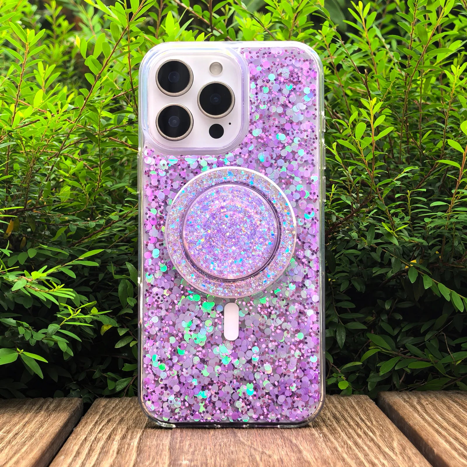 All That Glitter Purple Phone Case MagSafe Grip Set