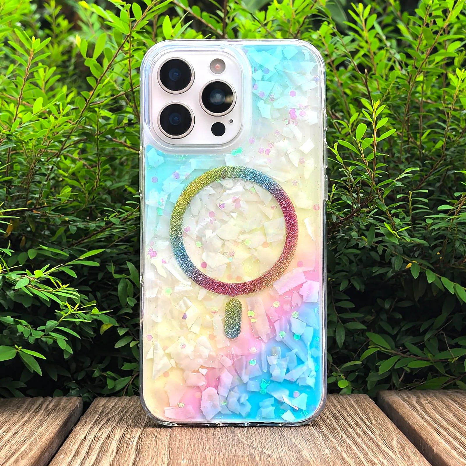 colourful seashell Phone Case MagSafe Grip Set