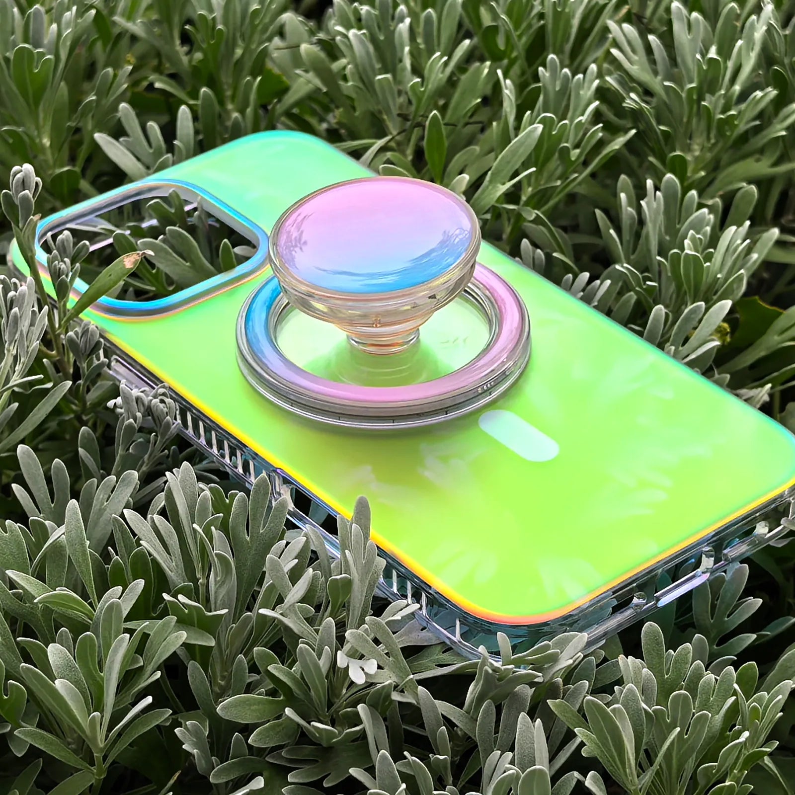 Neon Vibes Phone Case MagSafe Grip Set