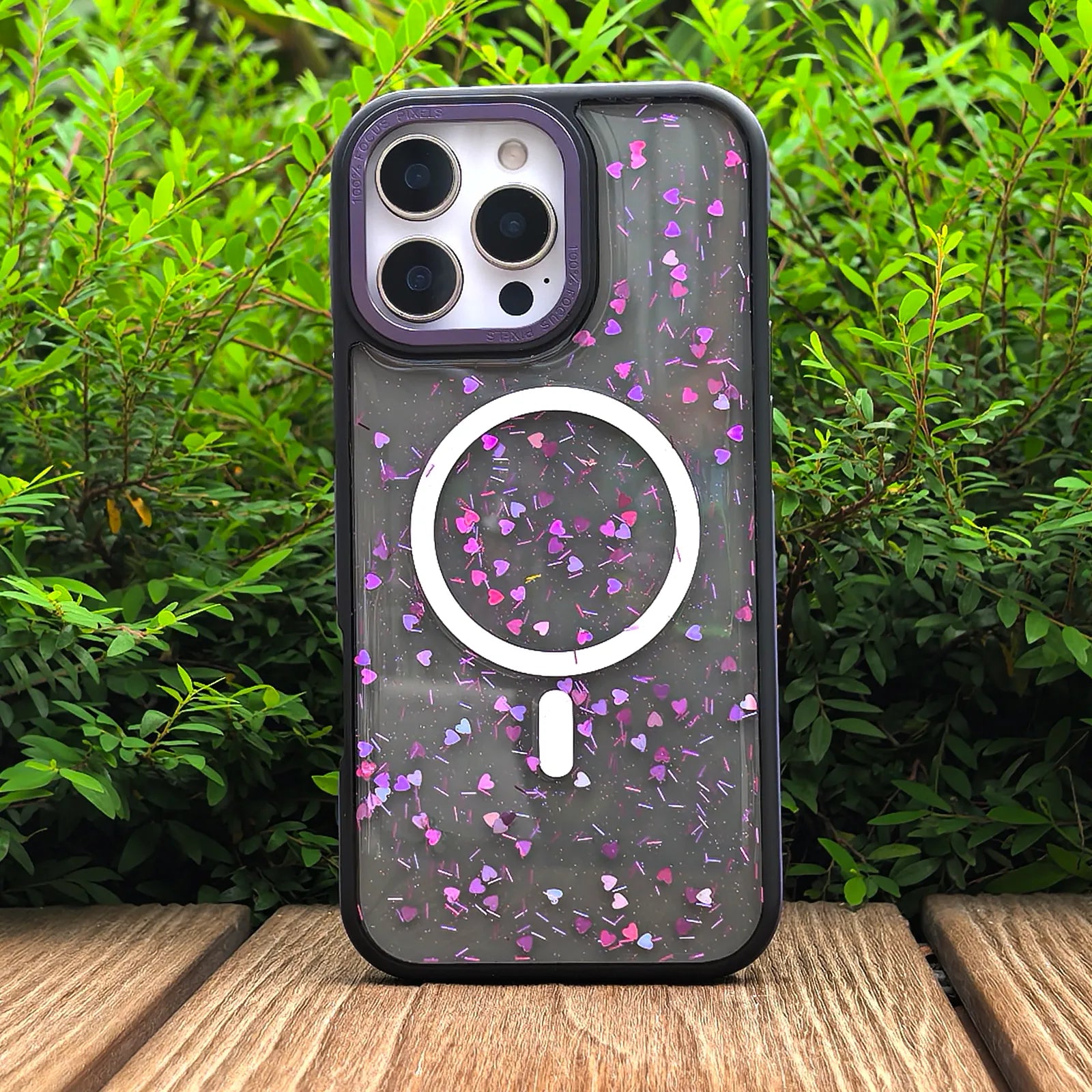 Full of Love Purple Phone Case MagSafe Grip Set