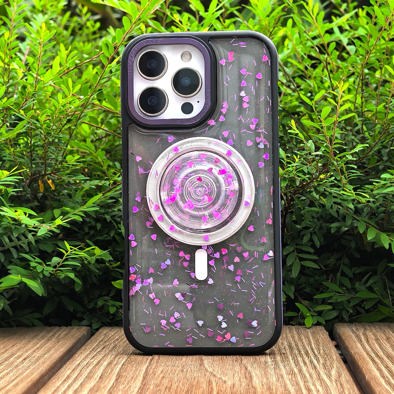 Full of Love Purple Phone Case MagSafe Grip Set