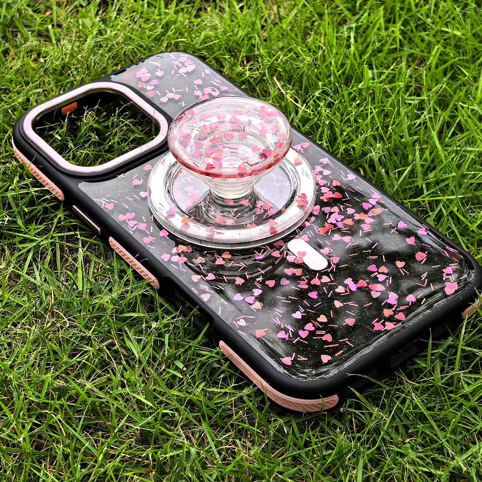 Full of Love Pink Phone Case MagSafe Grip Set