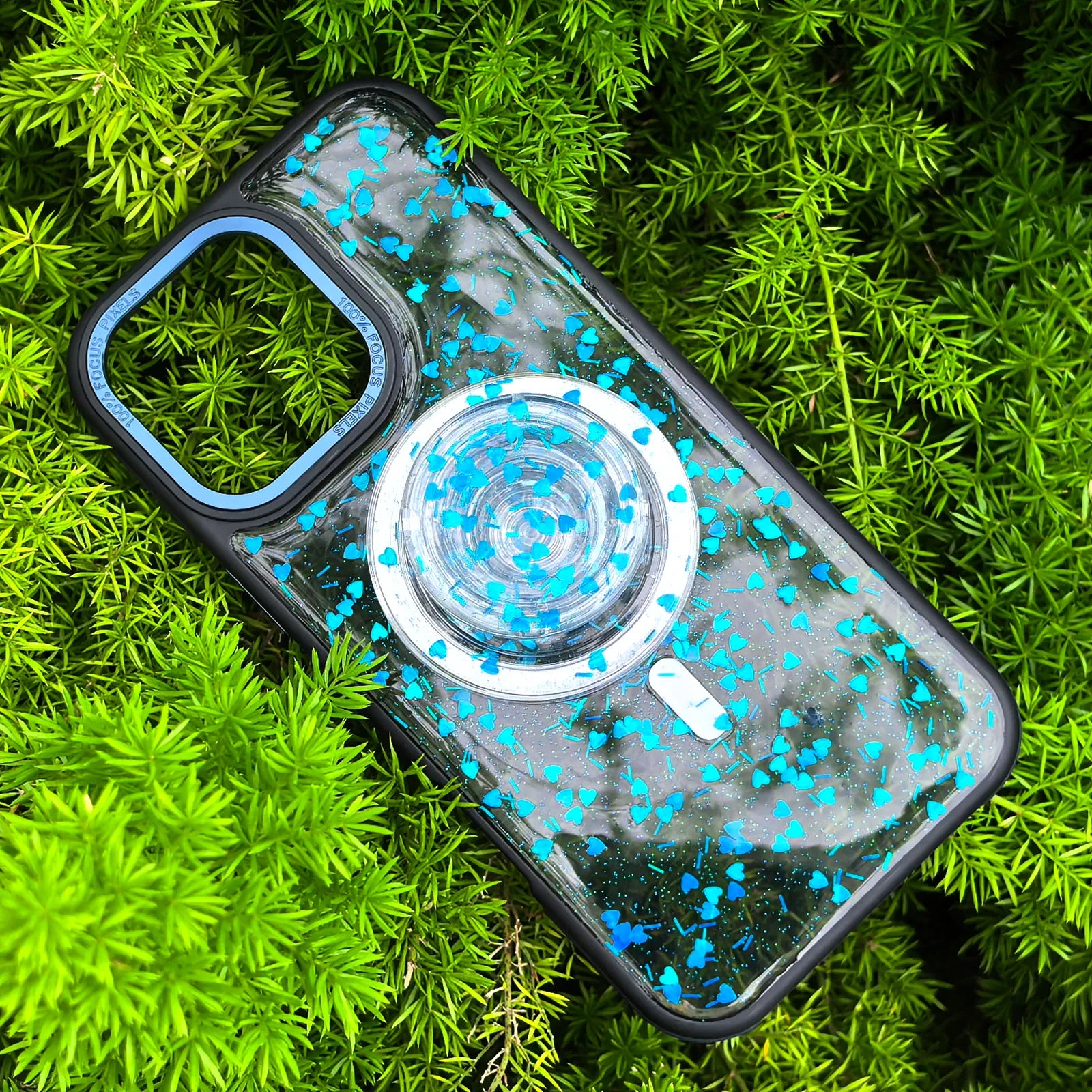 Full of Love Blue Phone Case MagSafe Grip Set