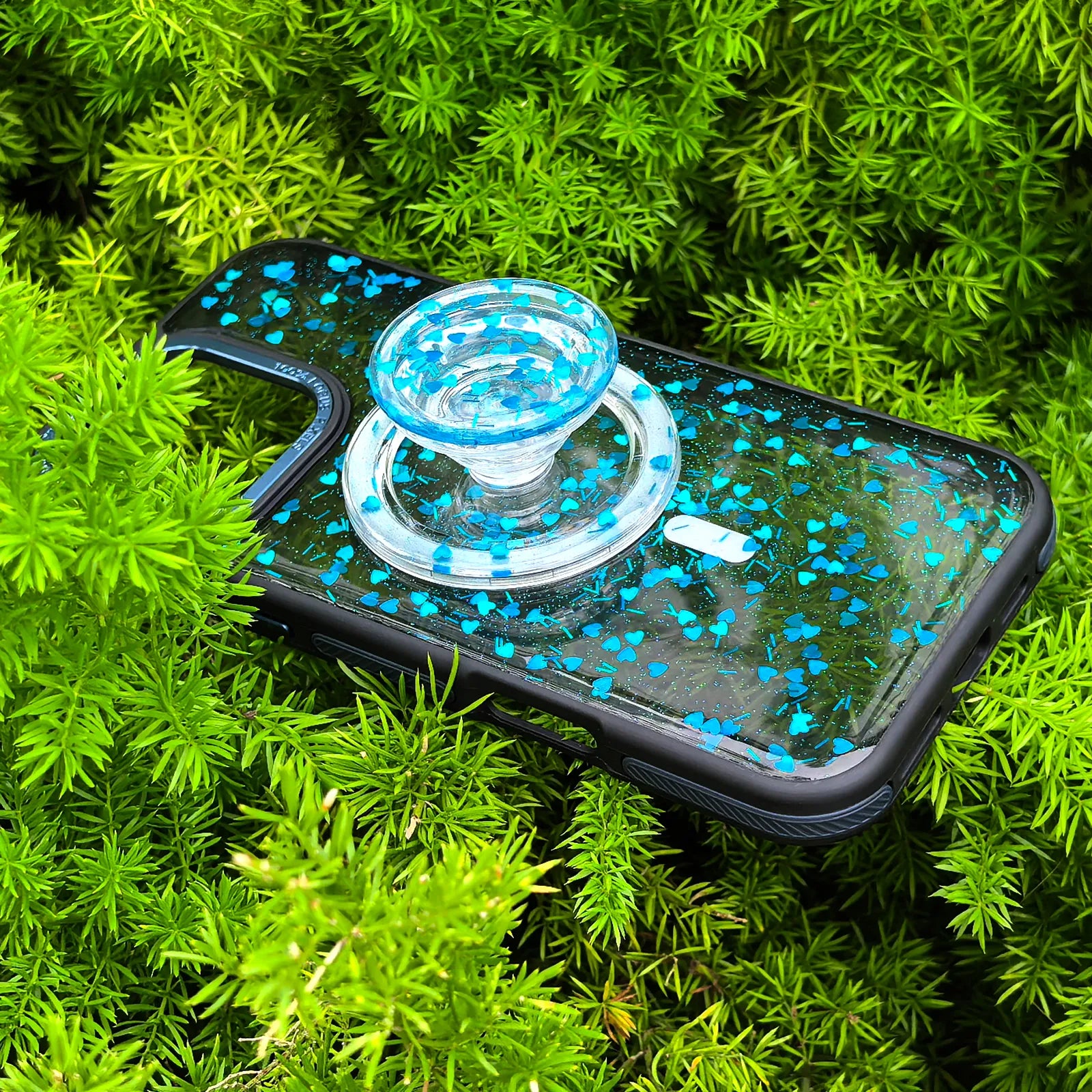 Full of Love Blue Phone Case MagSafe Grip Set