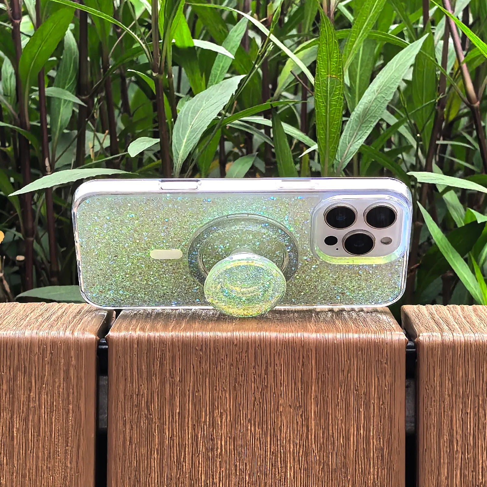Glitter Green Phone Case MagSafe Grip Set