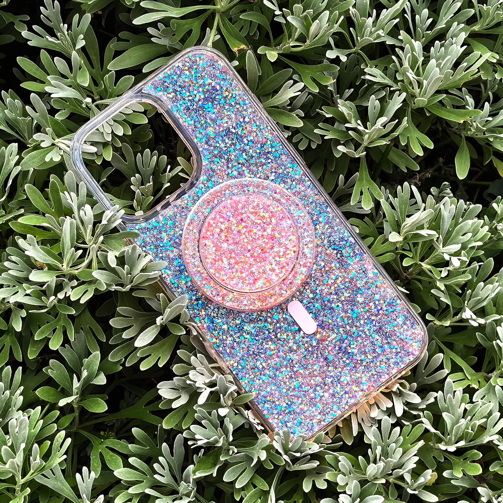 Glitter Pink Phone Case MagSafe Grip Set