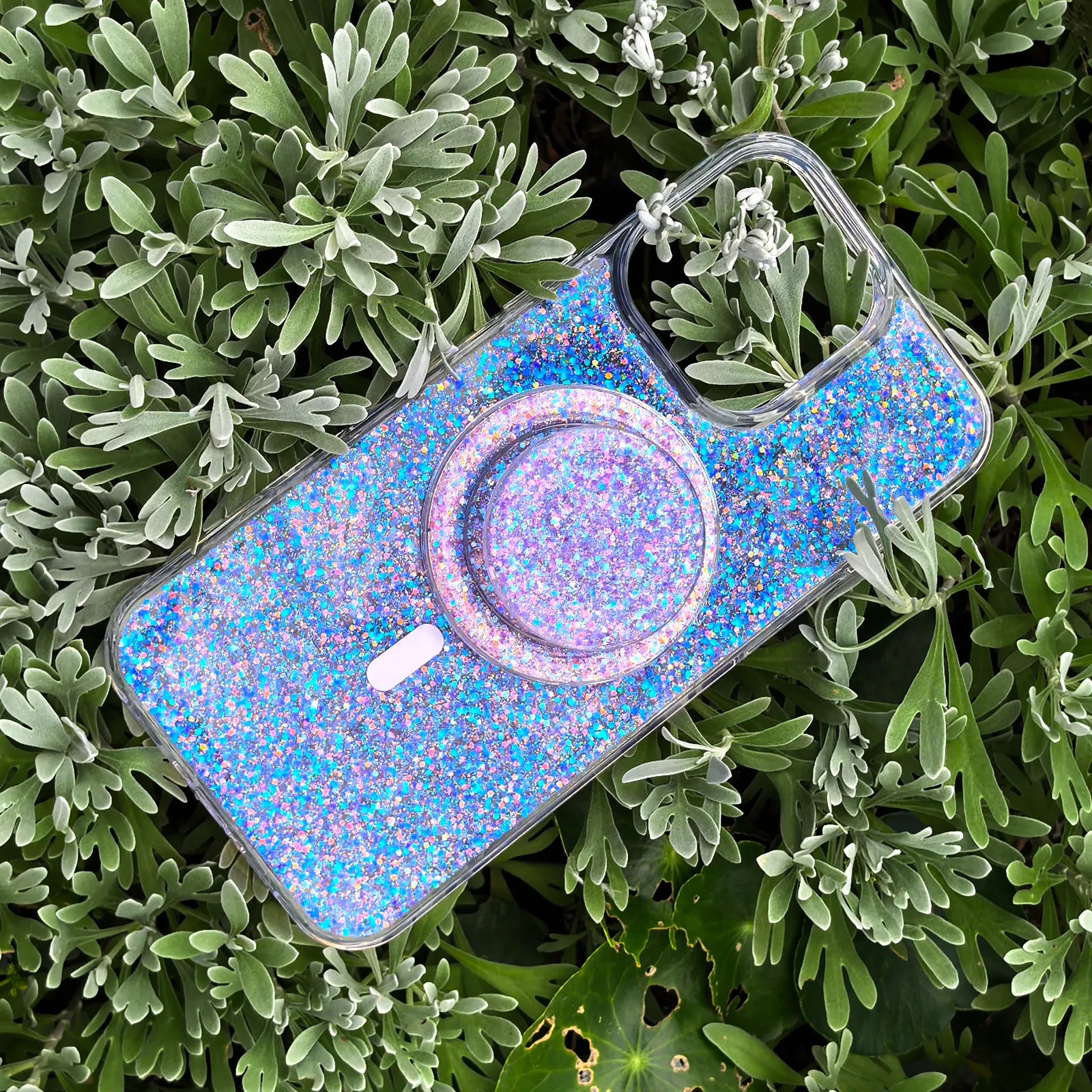 Glitter Purple Phone Case MagSafe Grip Set