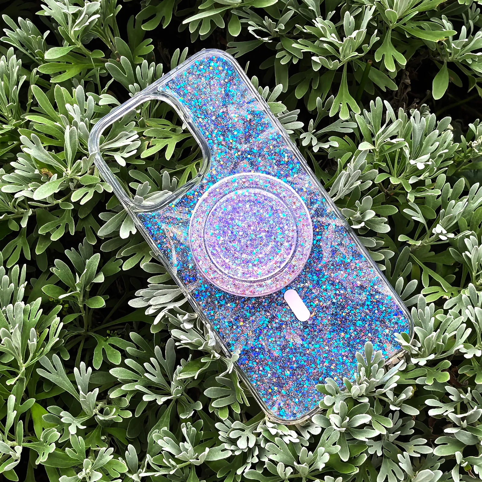 Glitter Purple Phone Case MagSafe Grip Set
