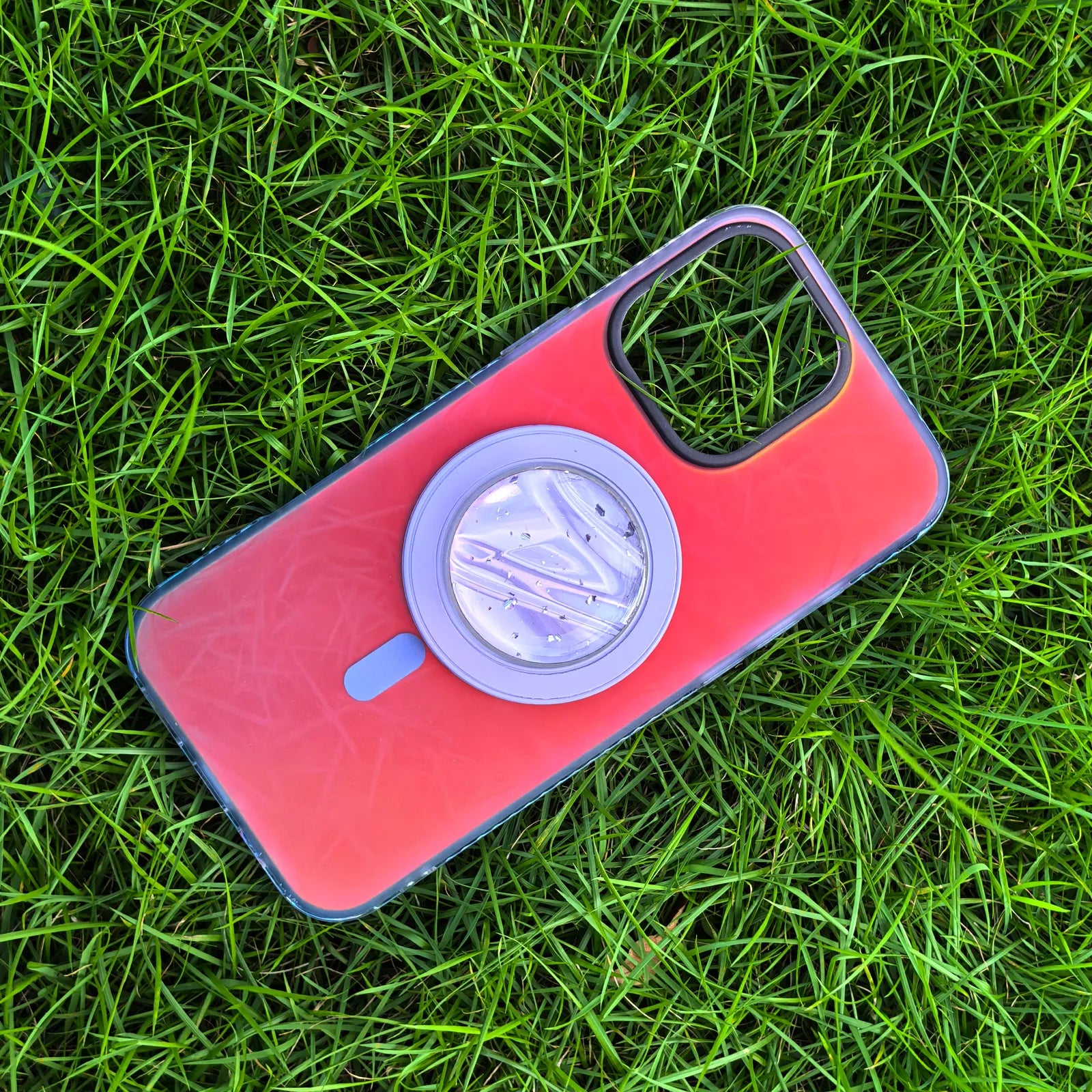 Laser Dazzling Purple&Blue Phone Case MagSafe Grip Set