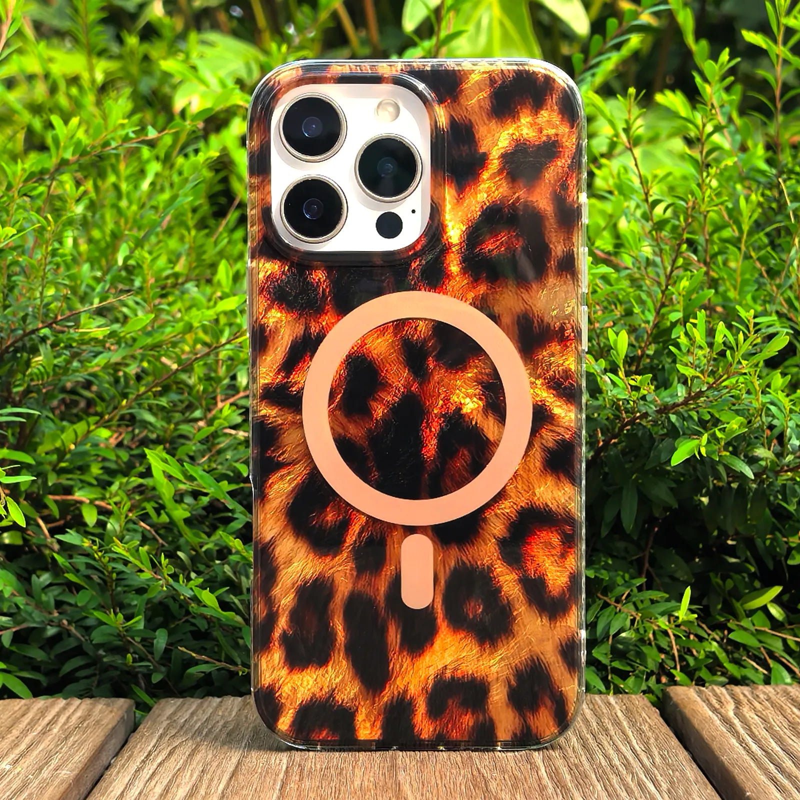 Cool Leopard MagSafe Phone Case Grip Set