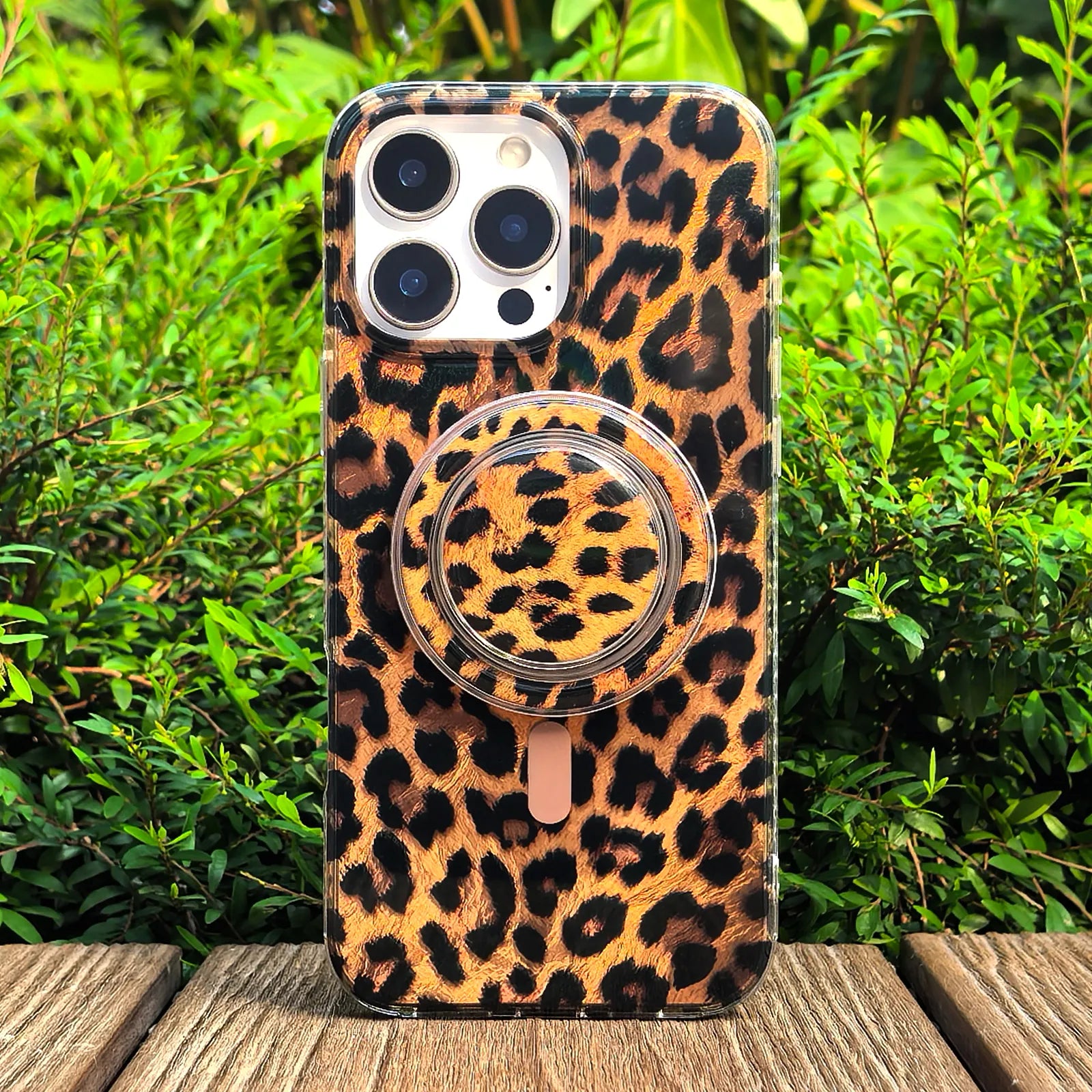 Leopard Print Phone Case MagSafe Grip Set