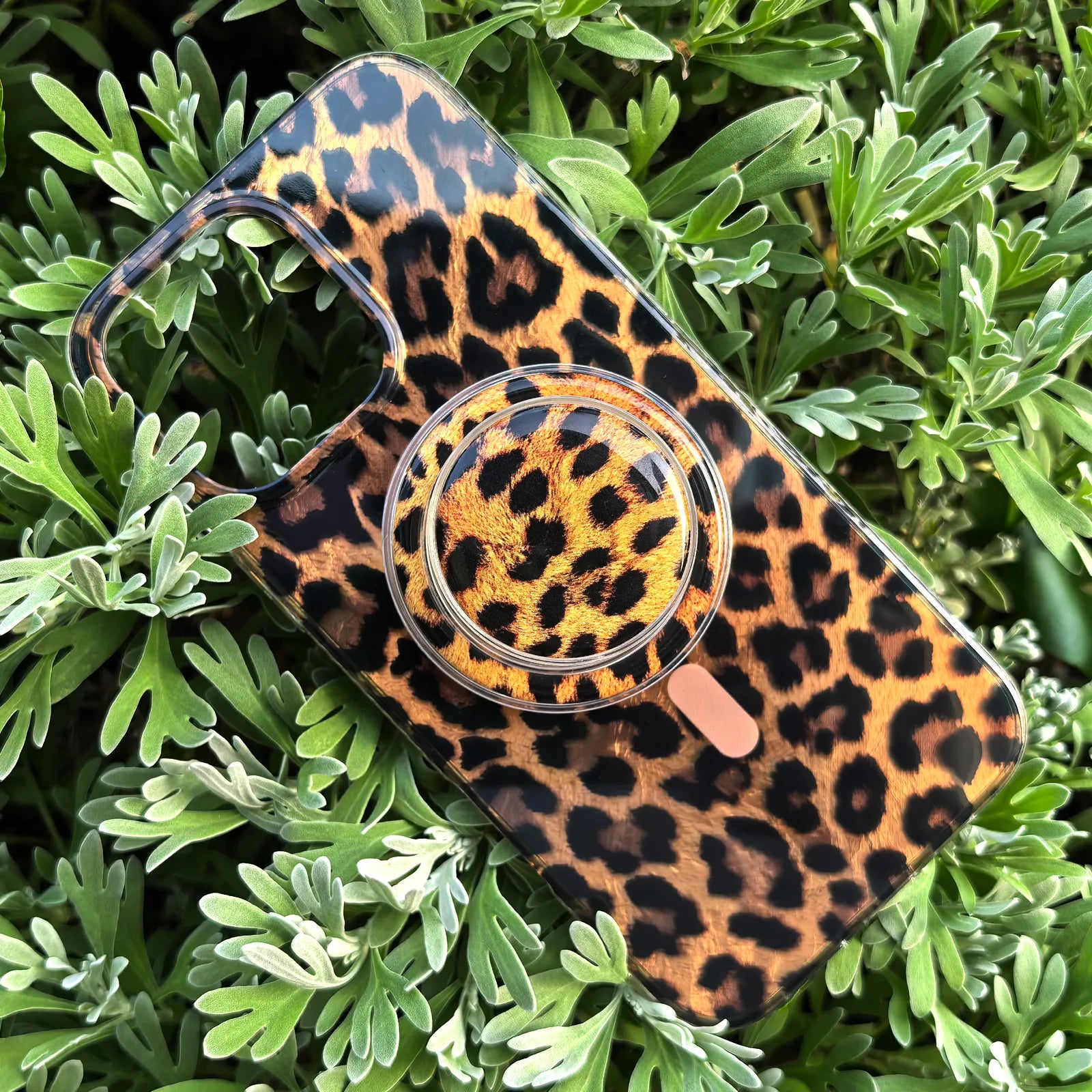 Leopard Print Phone Case MagSafe Grip Set