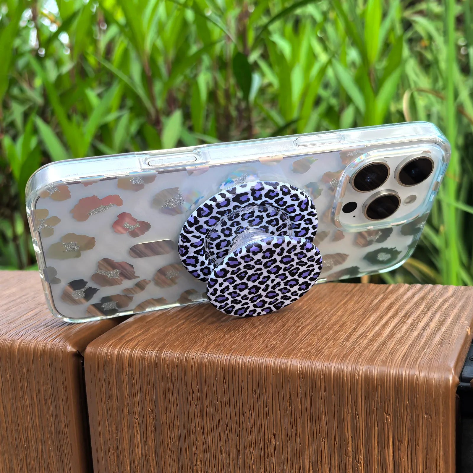 Leopard Colorful Phone Case MagSafe Grip Set