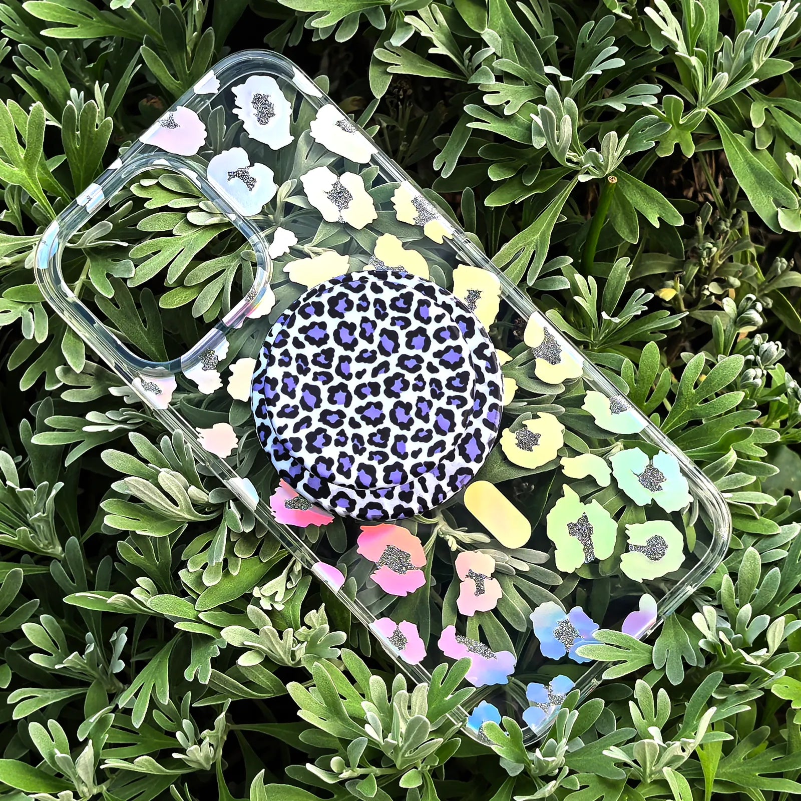 Leopard Colorful Phone Case MagSafe Grip Set