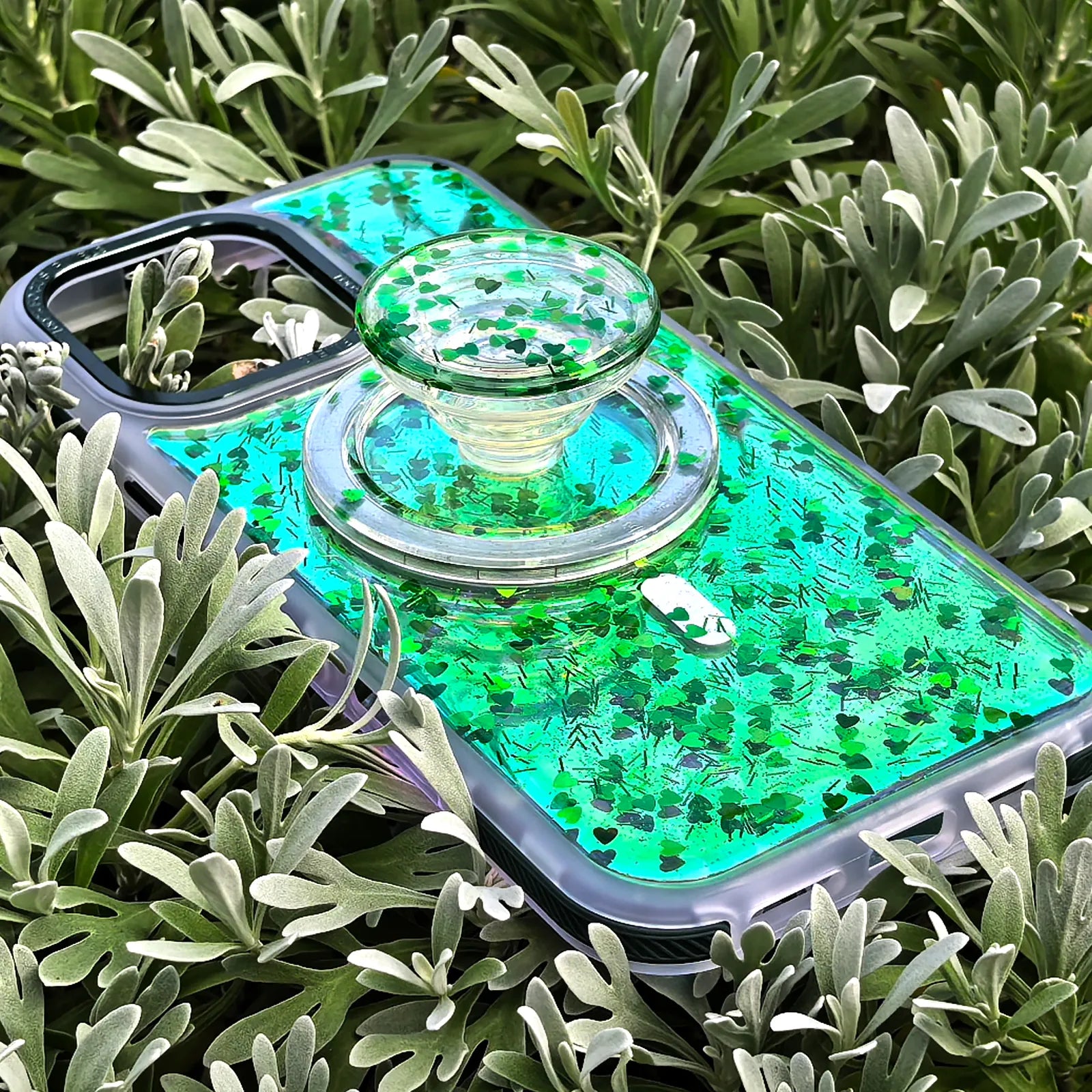 Love Green Phone Case MagSafe Grip Set