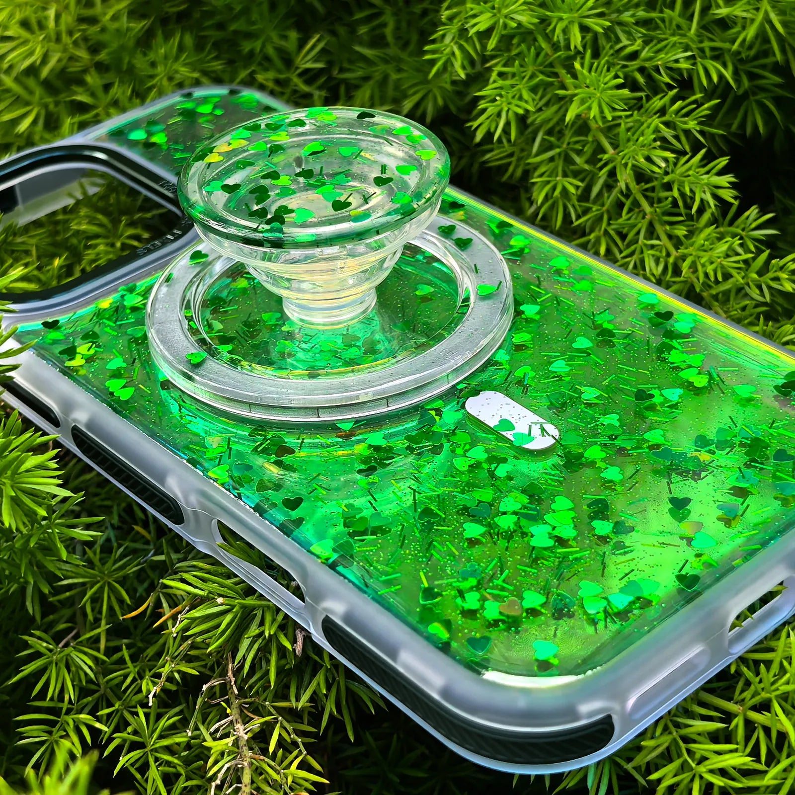 Love Green Phone Case MagSafe Grip Set