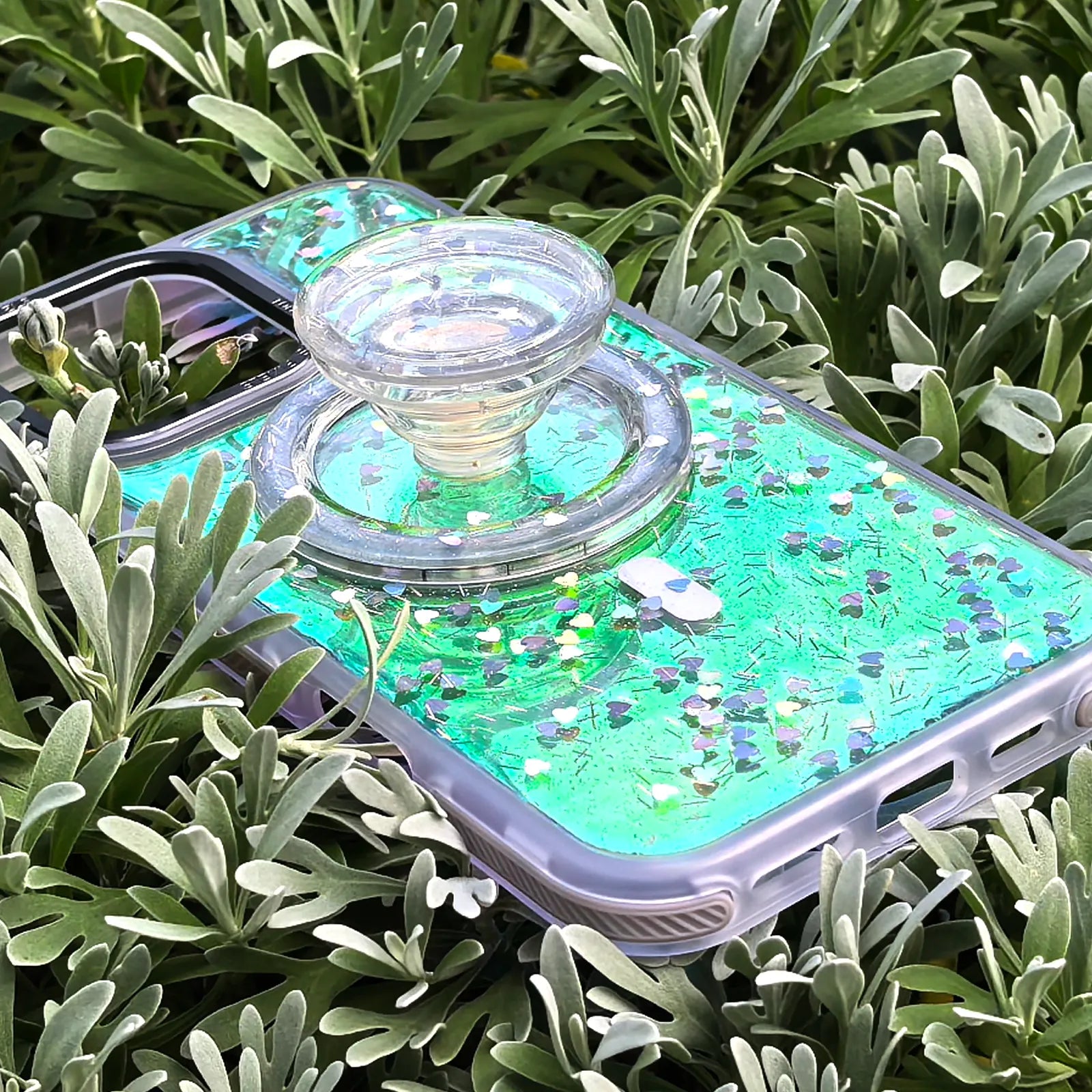 Love Light Blue Phone Case MagSafe Grip Set