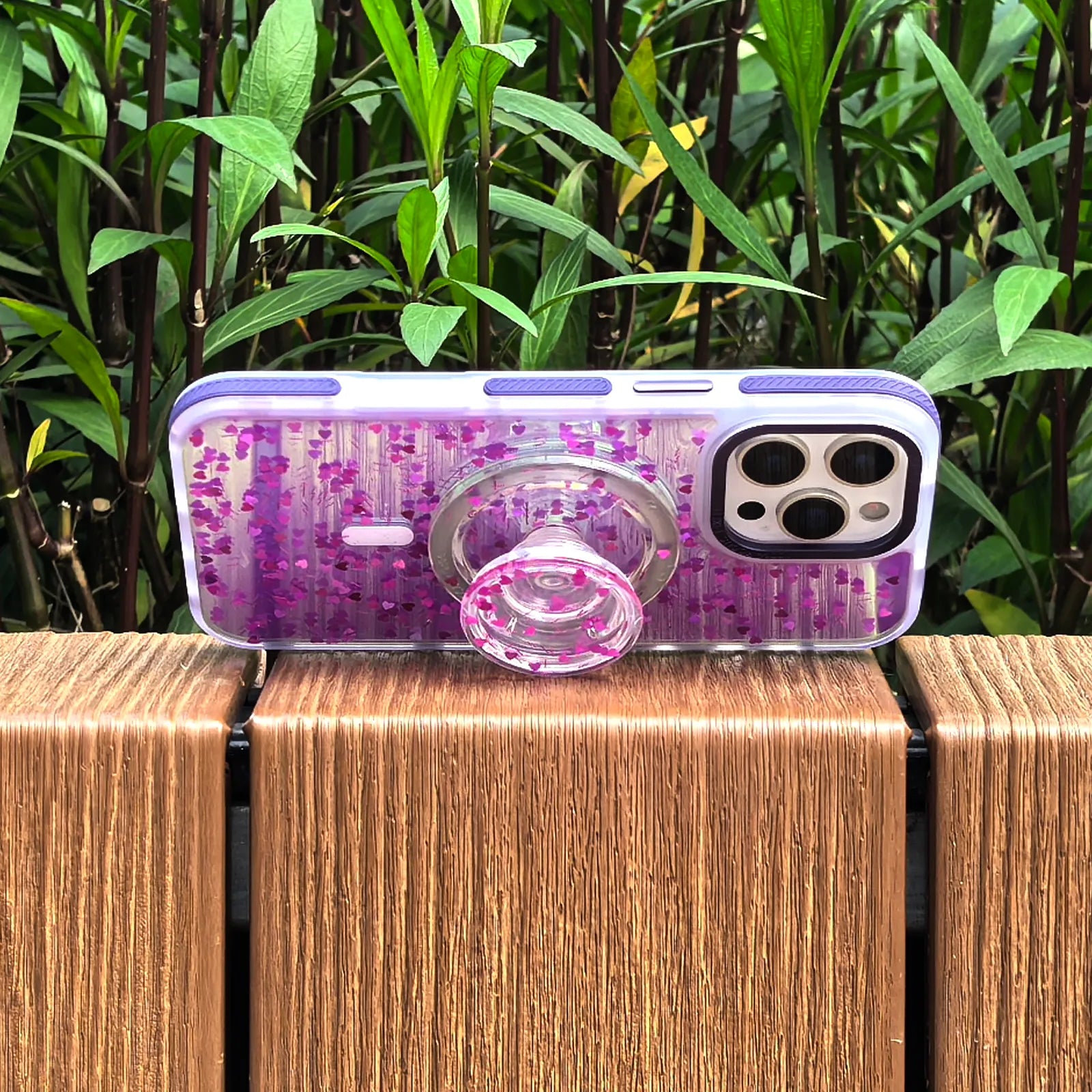 Love Purple Phone Case MagSafe Grip Set