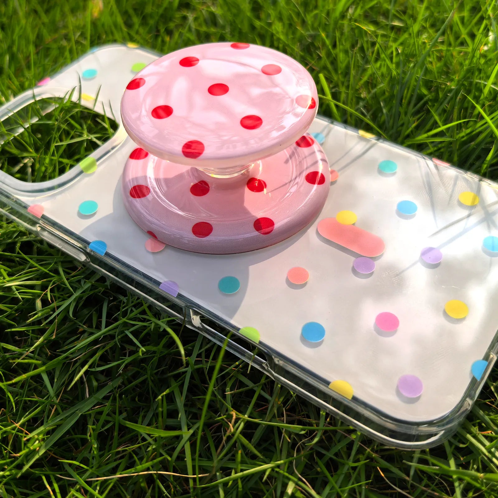 Polka Dots Colorful Phone Case MagSafe Grip Set