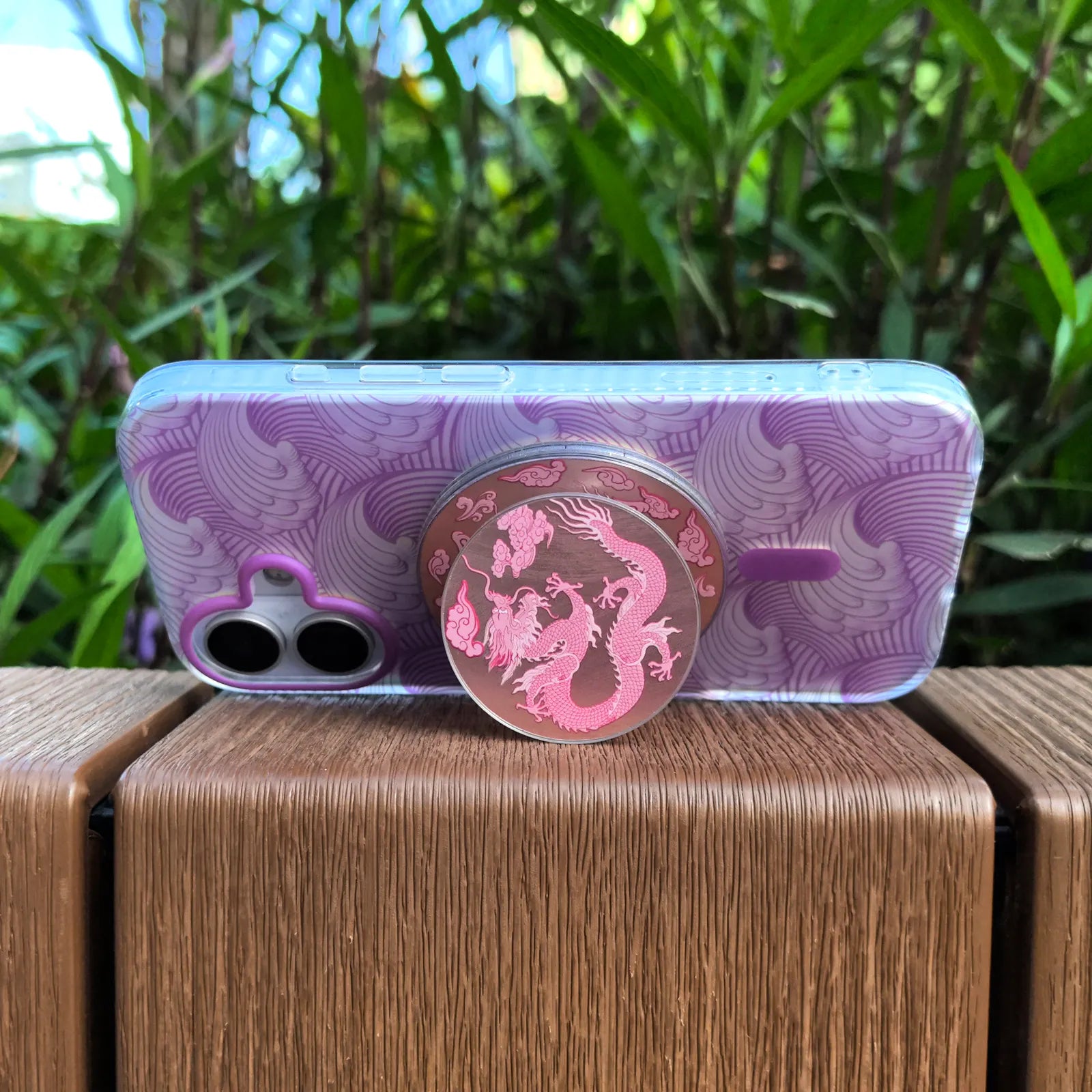Sea Whisper Purple Phone Case MagSafe Grip Set