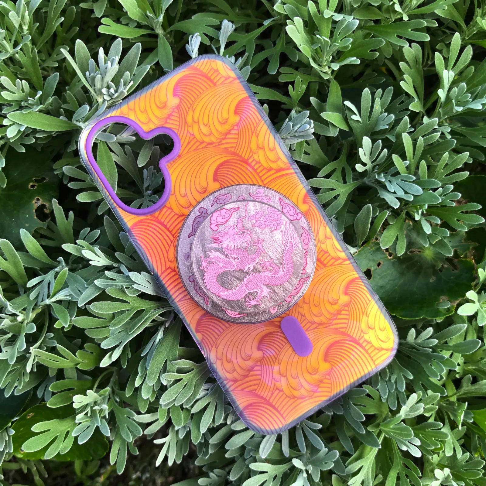 Sea Whisper Purple Phone Case MagSafe Grip Set