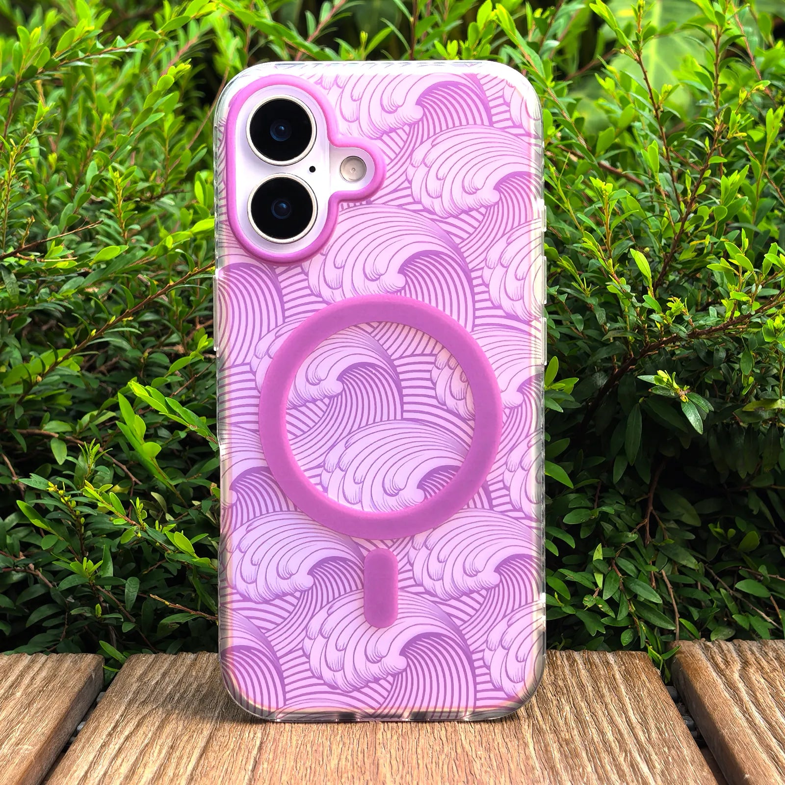 Sea Whisper Purple Phone Case MagSafe Grip Set