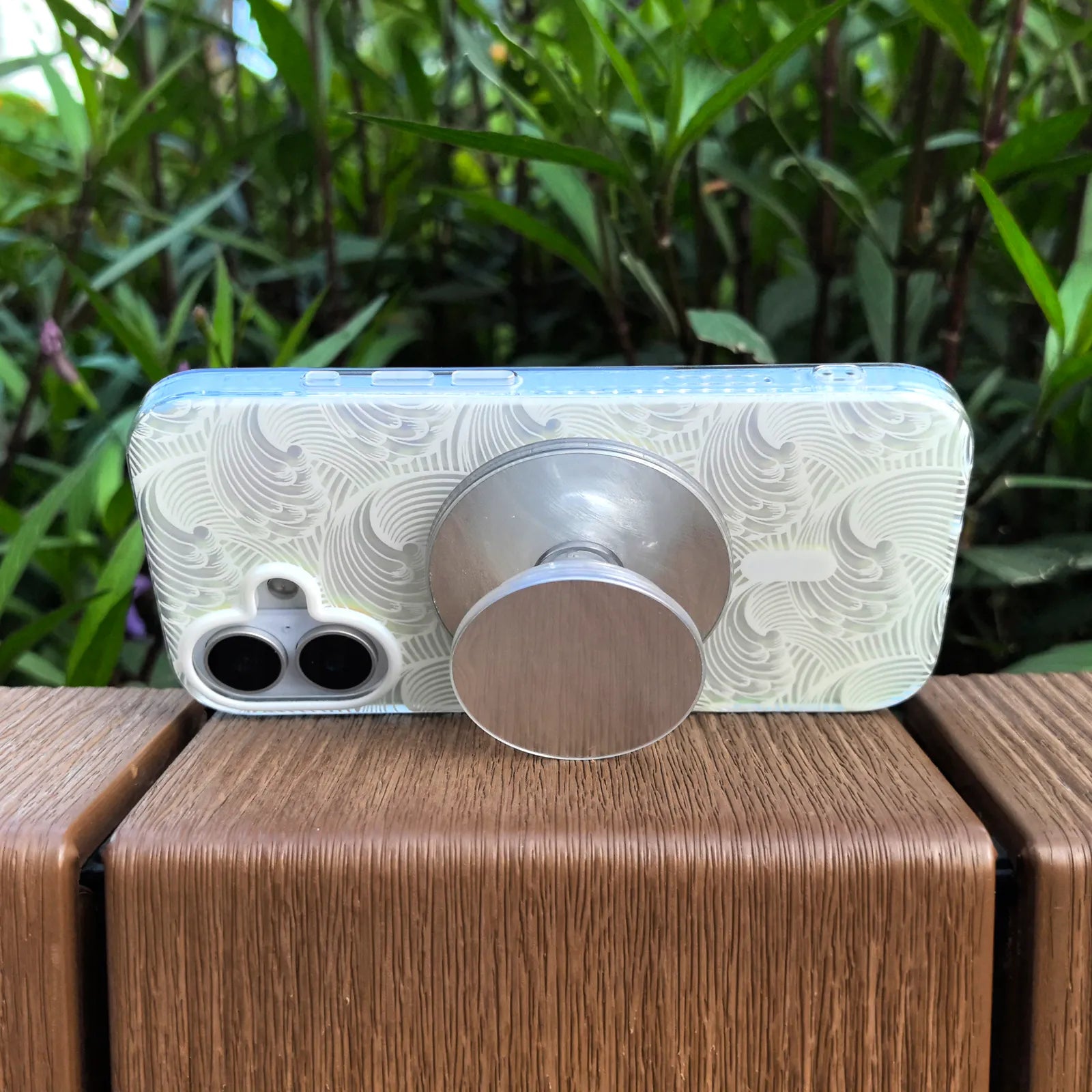 Sea Whisper White Phone Case MagSafe Grip Set