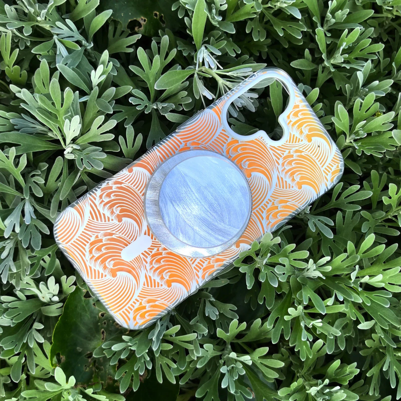 Sea Whisper White Phone Case MagSafe Grip Set