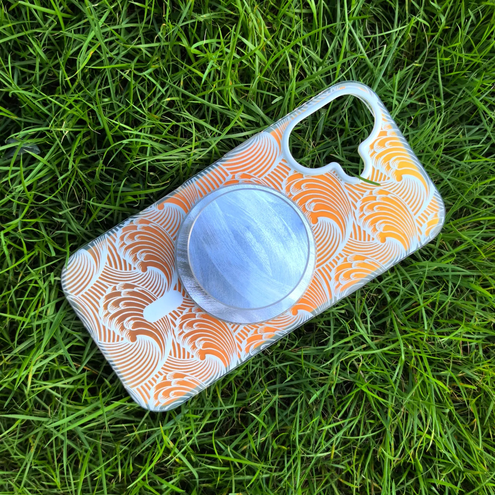 Sea Whisper White Phone Case MagSafe Grip Set