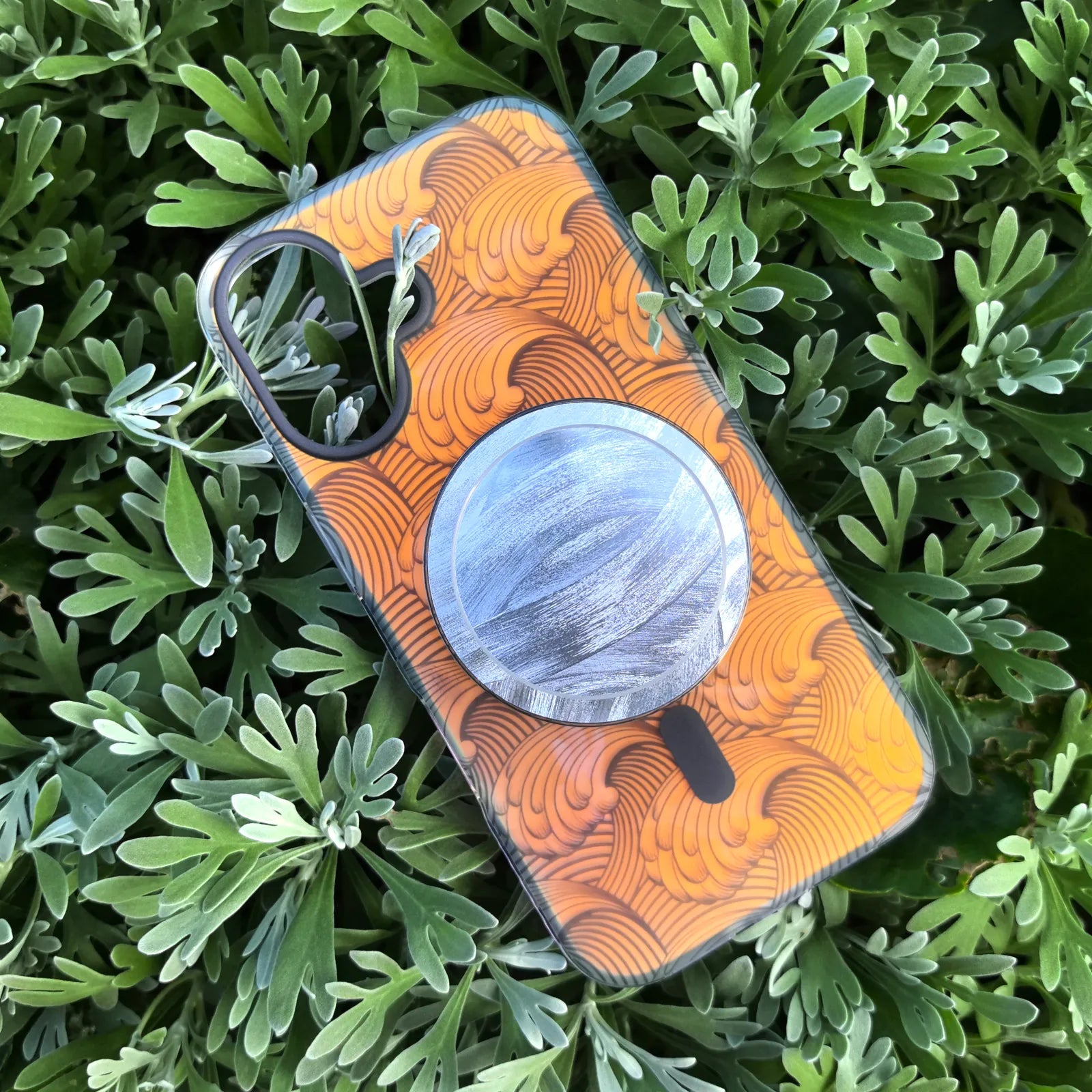 Sea Whisper Grey Phone Case MagSafe Grip Set