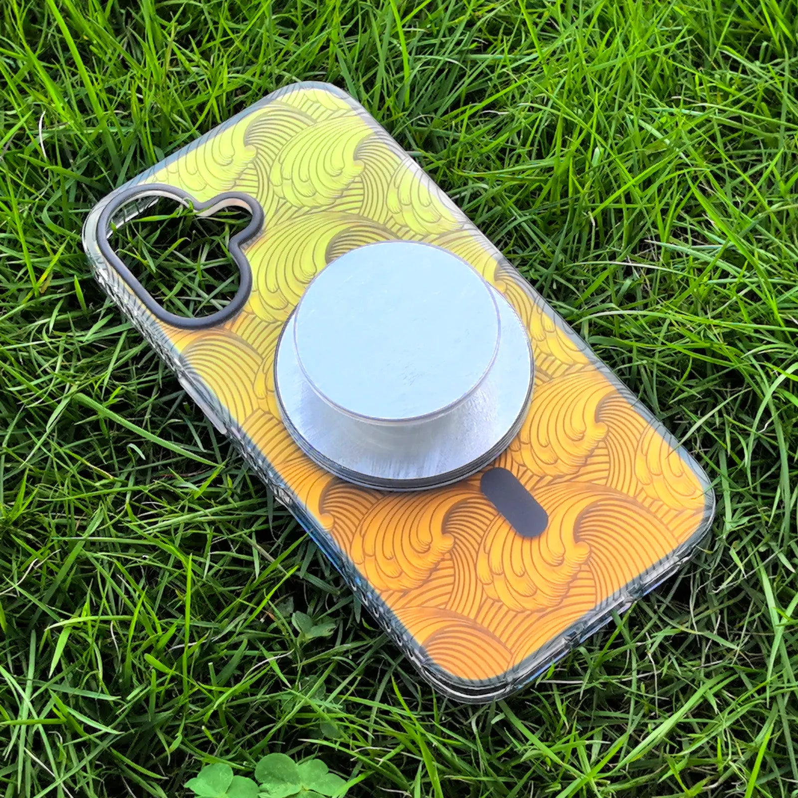 Sea Whisper Grey Phone Case MagSafe Grip Set