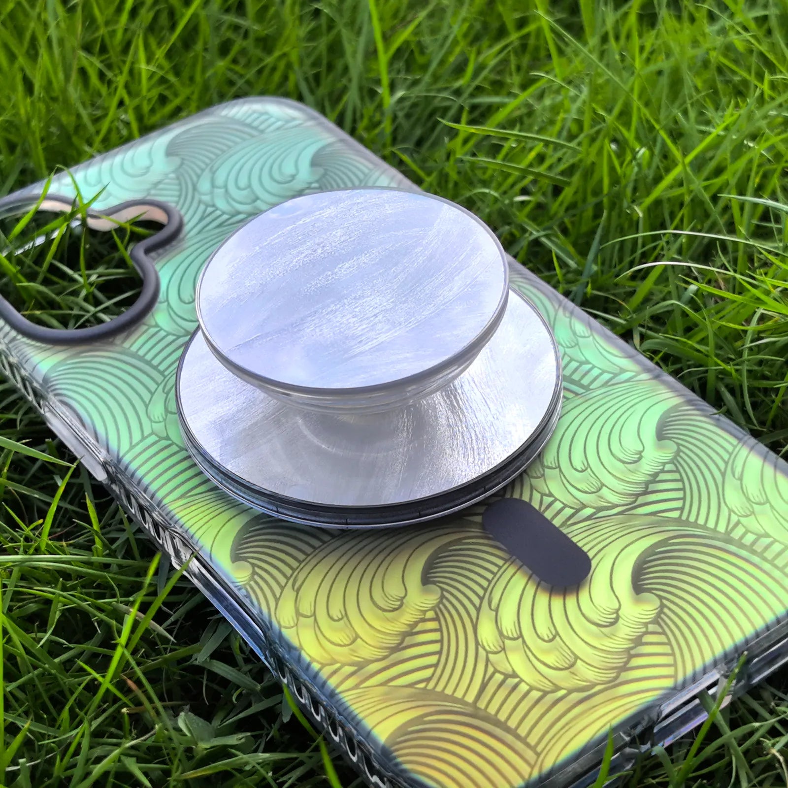 Sea Whisper Grey Phone Case MagSafe Grip Set